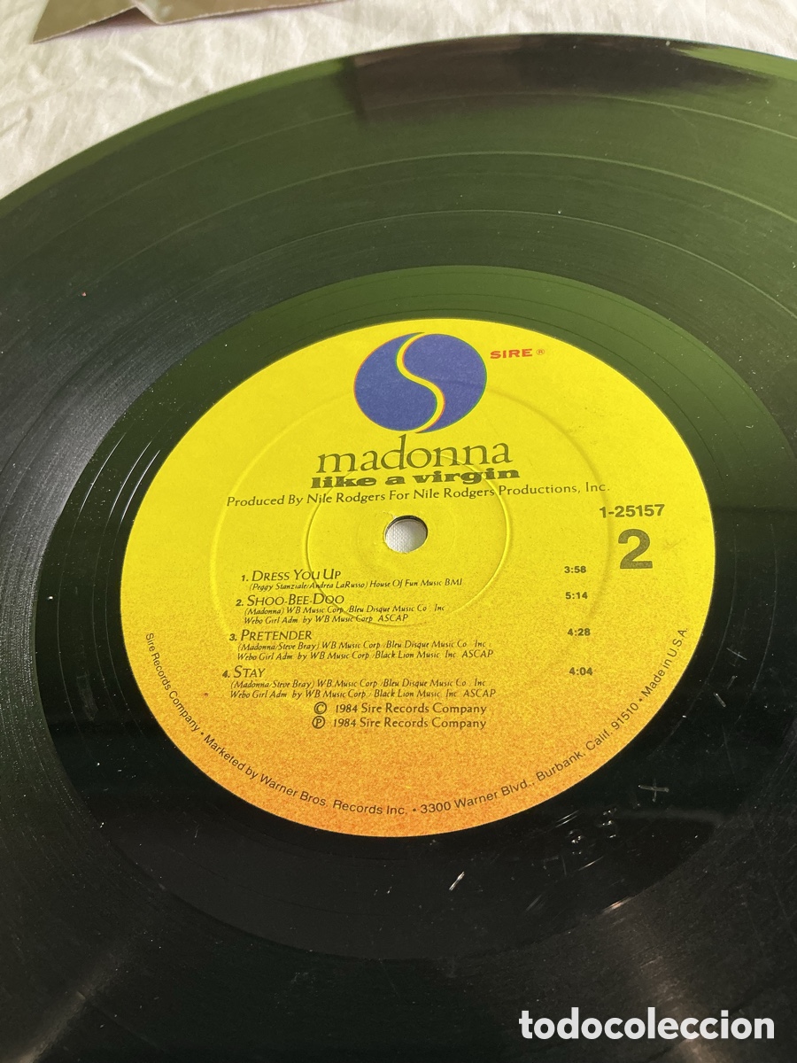 Discos de vinilo: Madonna &ndash; Like a Virgin. LP con funda interior ilustrada - Foto 5