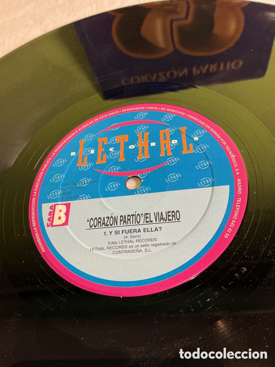 Discos de vinilo: Coraz&oacute;n Part&iacute;o / Y, &iquest;si fuera ella? &ndash; Maxi vinilo Lethal - Foto 5