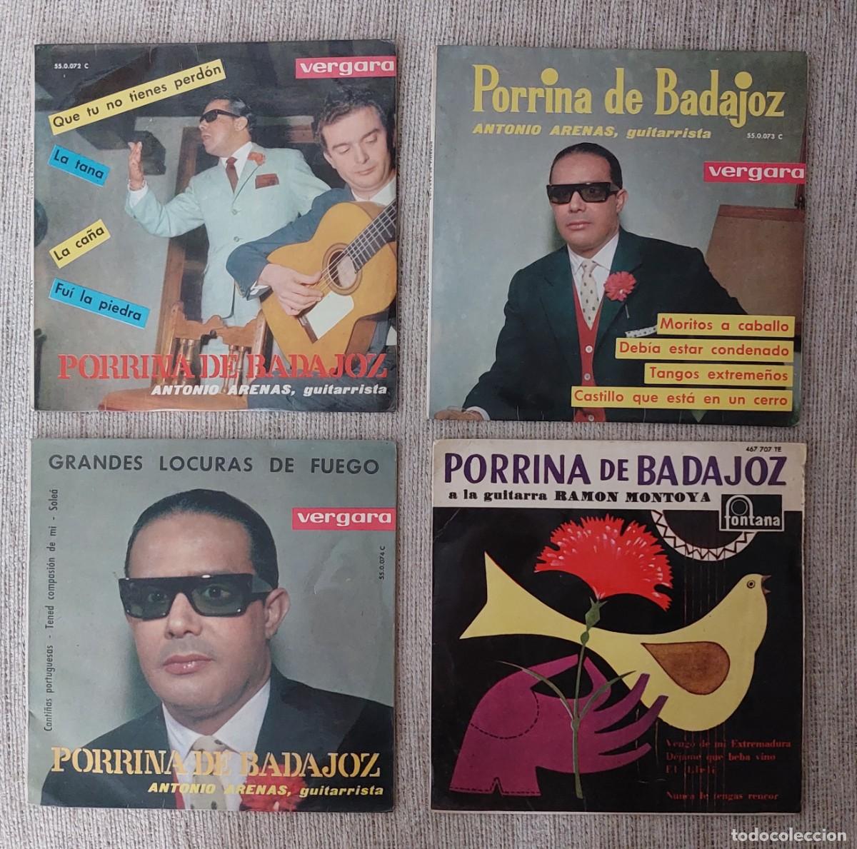 Discos de vinilo: 4 vinilos EP del cantaor Porrina de Badajoz