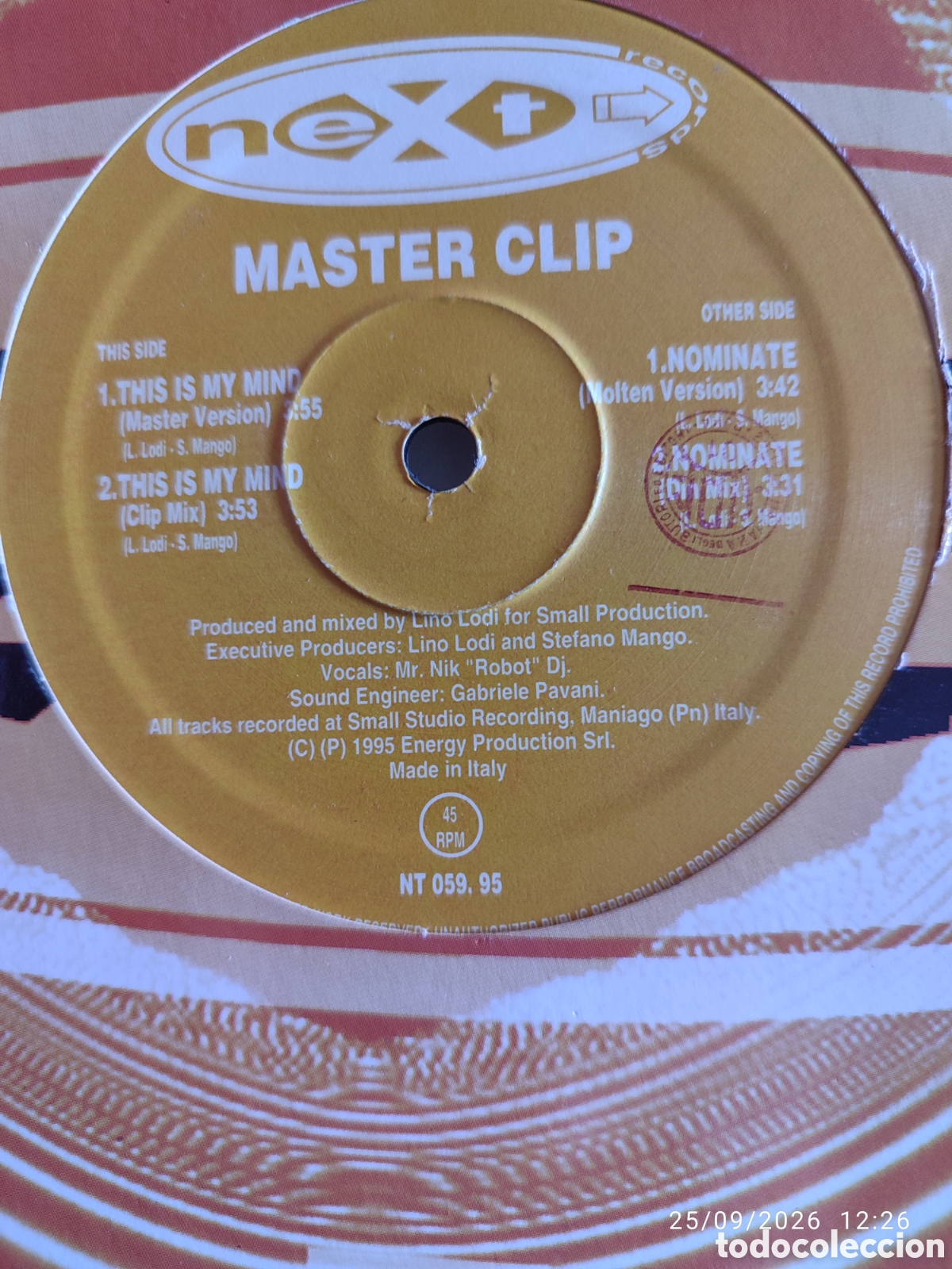 Discos de vinilo: Master Clip &ndash; This Is My Mind / Nominate - Foto 2
