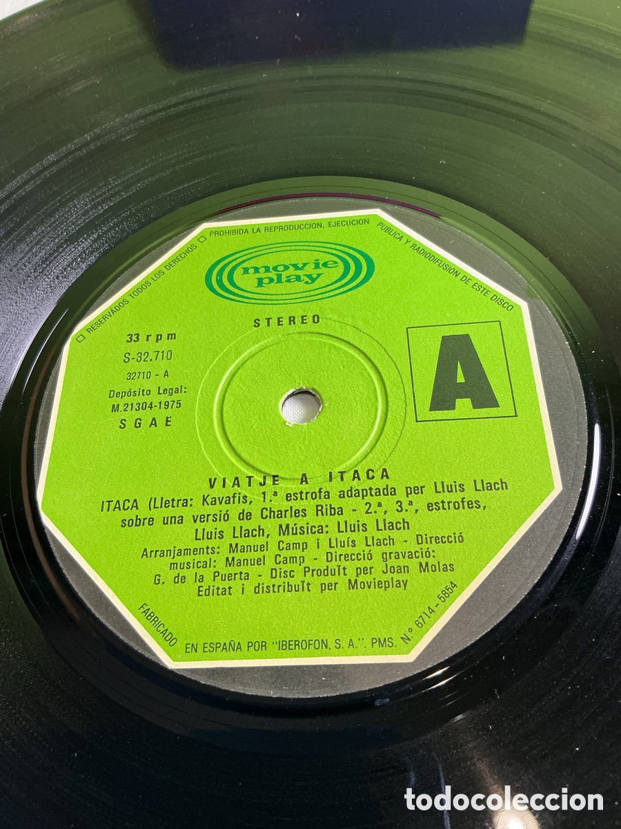 Discos de vinilo: Llu&iacute;s Llach &ndash; Viatge a &Iacute;taca | LP vinilo - Foto 3