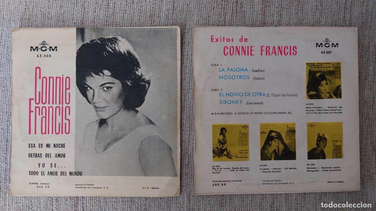 Discos de vinilo: 2 vinilos singles de Connie Francis - Foto 2