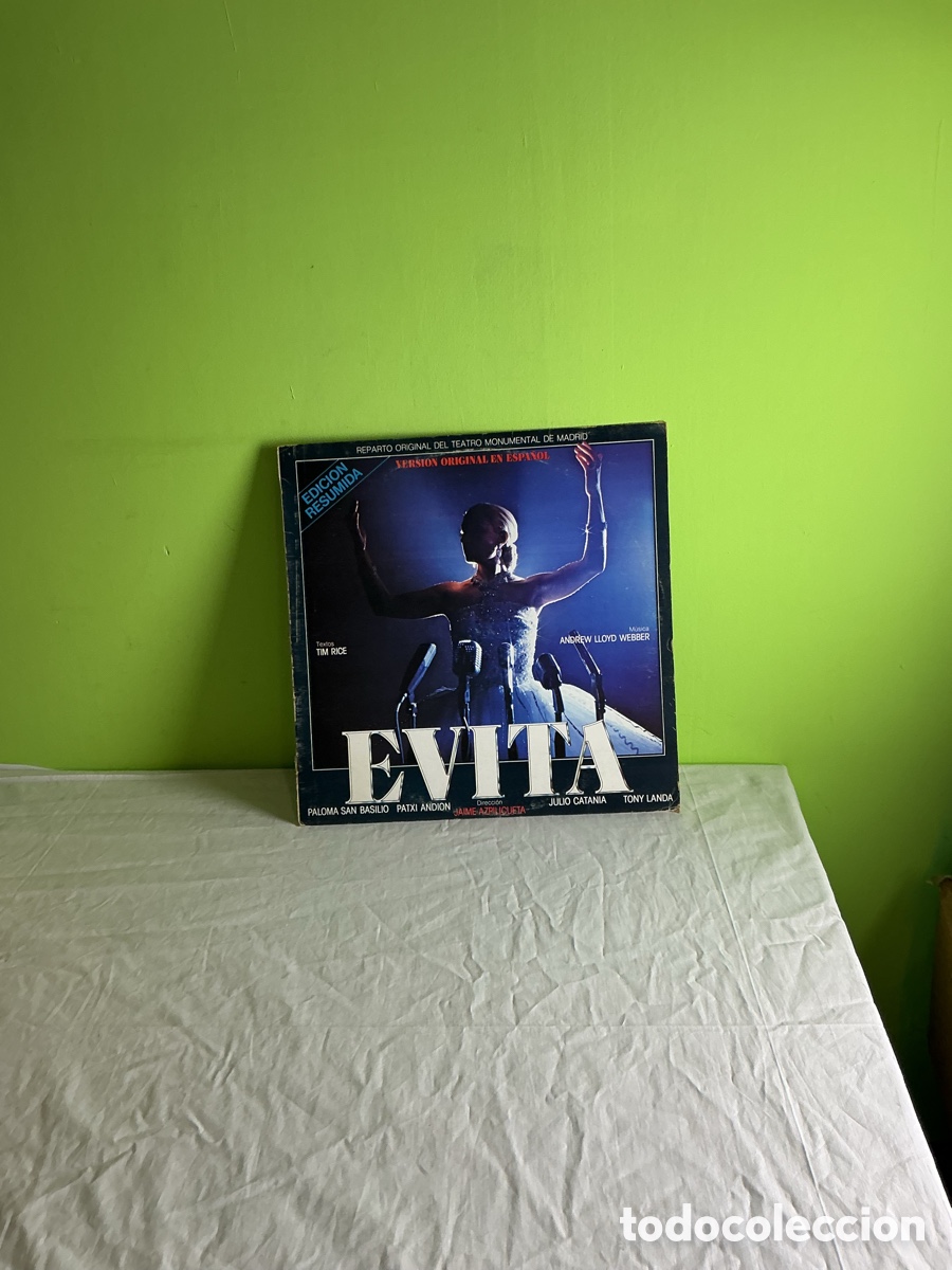 Discos de vinilo: Evita &ndash; Versi&oacute;n original en espa&ntilde;ol | LP edici&oacute;n resumida - Foto 3