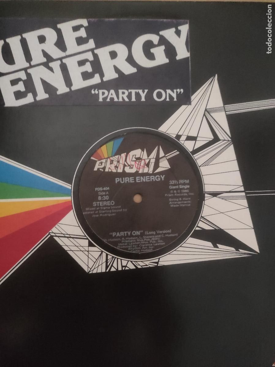 Discos de vinilo: Pure Energy &lrm;&ndash; Party On-MAXI-ELECTRIC FUNK SOUL-EDICION AMERICANA-RARO!