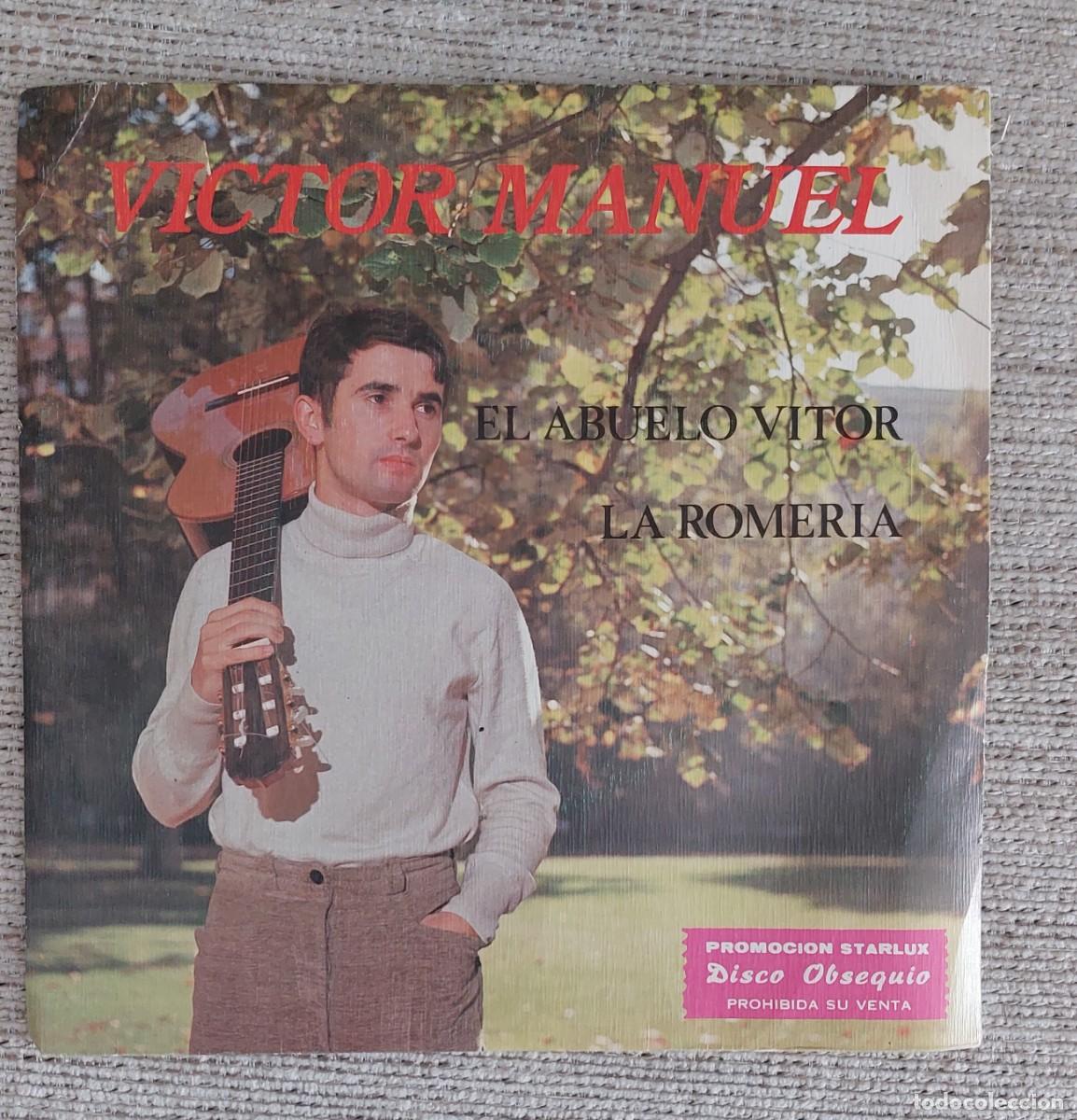 Discos de vinilo: Vinilo single del cantautor V&iacute;ctor Manuel
