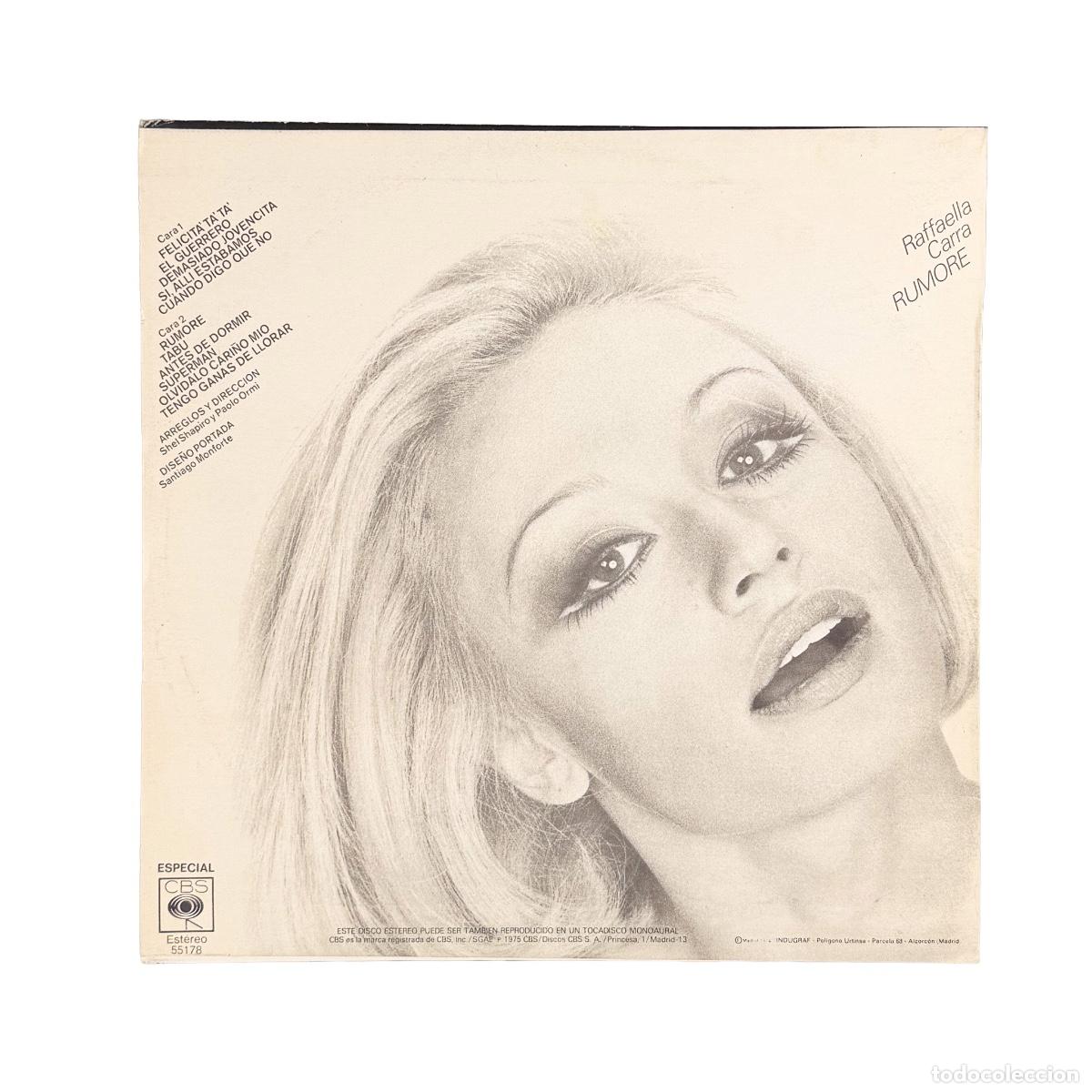 Discos de vinilo: LP. Raffaella Carr&agrave;. Rumore (VG/VG+) - Foto 2