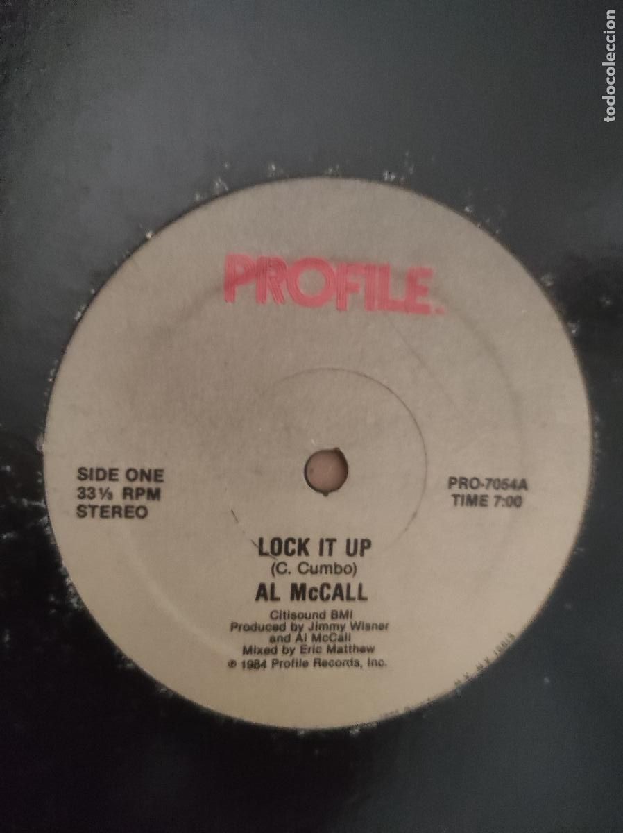 Discos de vinilo: Al McCall &lrm;&ndash; Lock It Up-MAXI-ELECTRIC FUNK SOUL-EDICION AMERICANA-RARO!