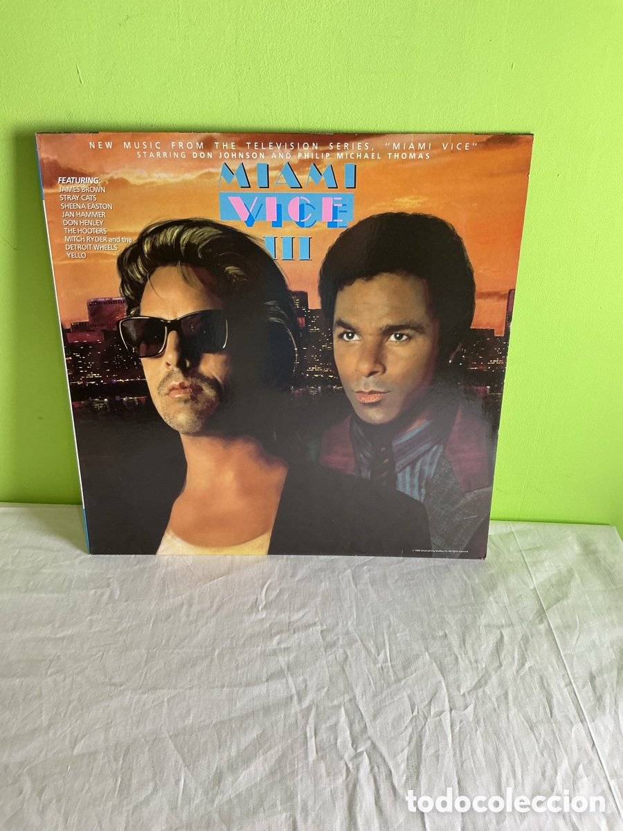 Discos de vinilo: Miami Vice III &ndash; Banda sonora de Corrupci&oacute;n en Miami | LP 1988