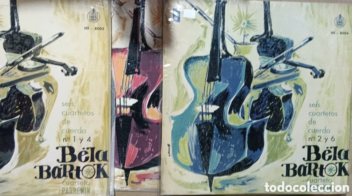 Discos de vinilo: BELA BART&Oacute;K SEIS CUARTETOS DE CUERDA PARRENIN COMPLETA 3 DISCOS