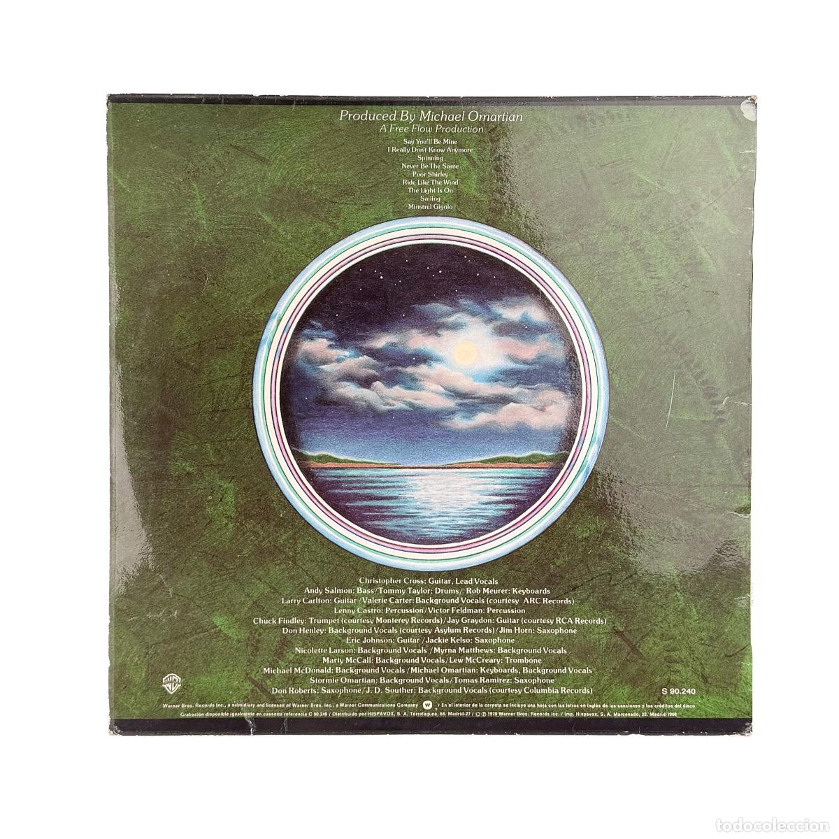 Discos de vinilo: LP. Christopher Cross. Christopher Cross (G+/VG+) - Foto 2