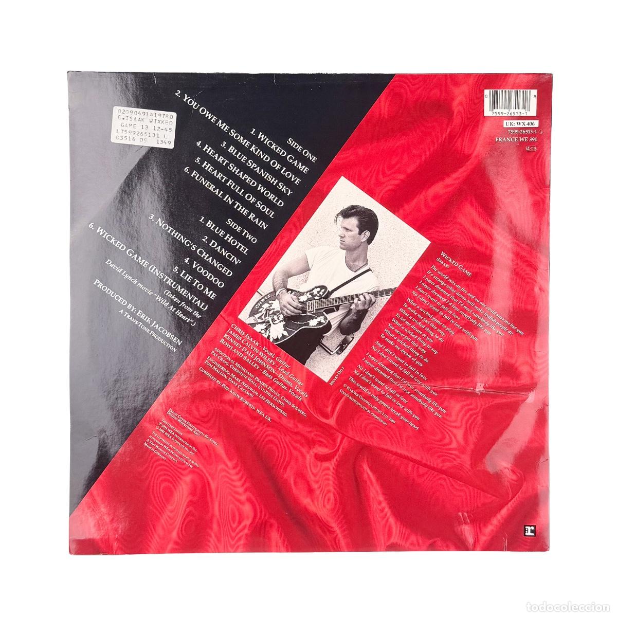 Discos de vinilo: LP. Chris Isaak. Wicked Game (VG+/VG+) - Foto 2