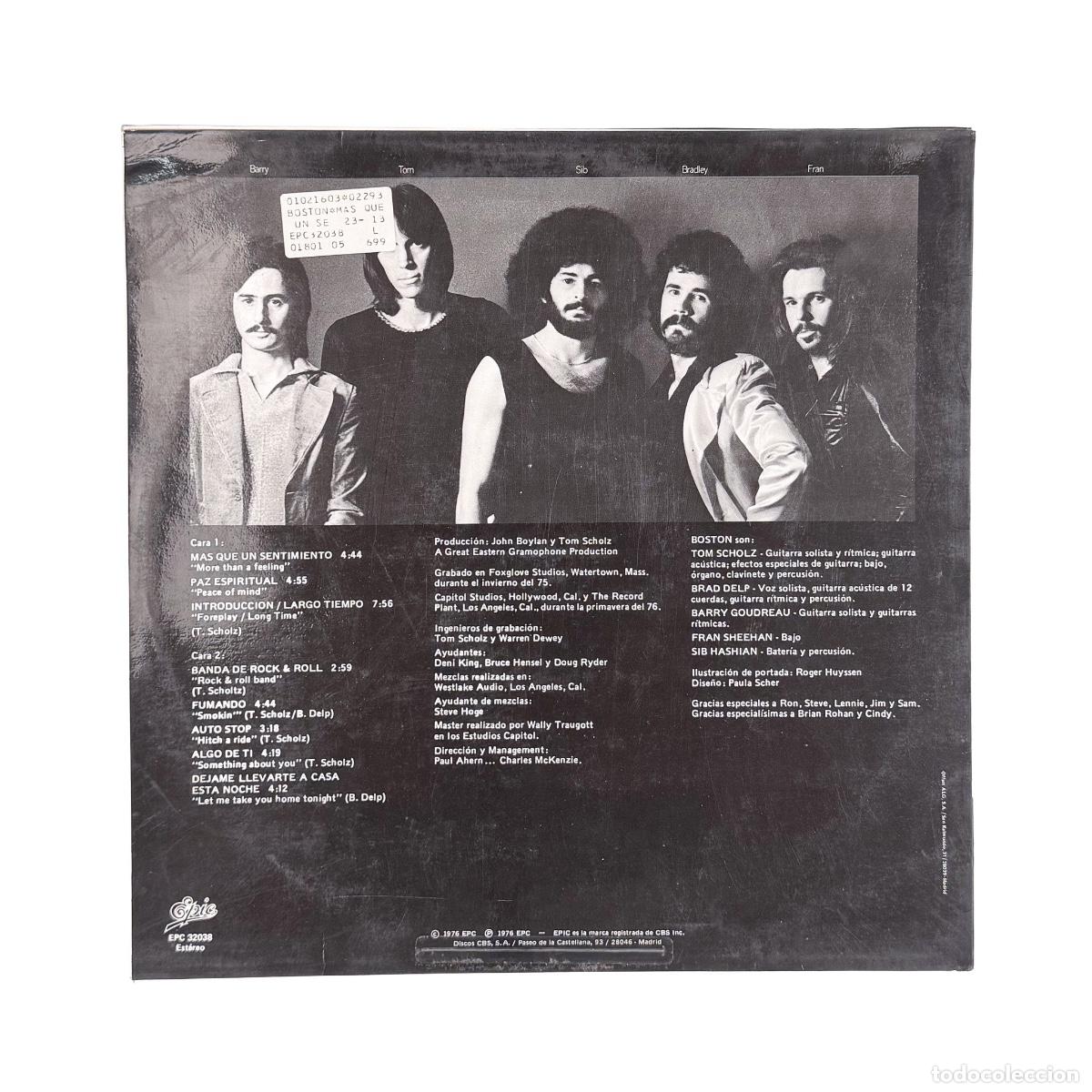 Discos de vinilo: LP. Boston. Boston (VG+/VG+) - Foto 2