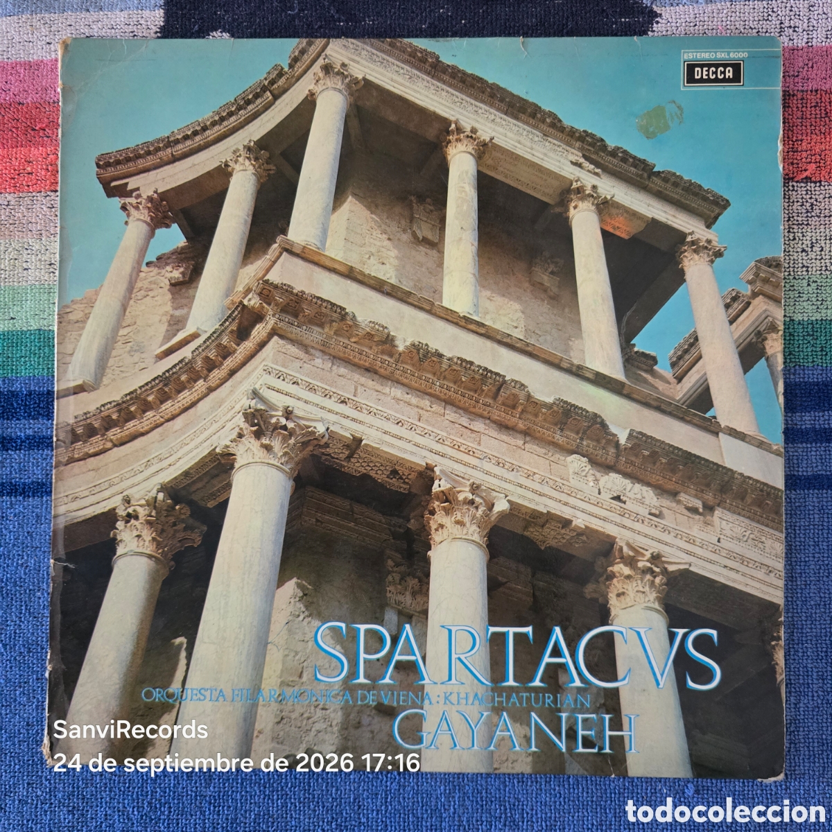 Discos de vinilo: [LP] ORQUESTA FILARMONICA DE VIENA, KHACHATURIAN: SPARTACUS - GAYANEH (DECCA) (1981)