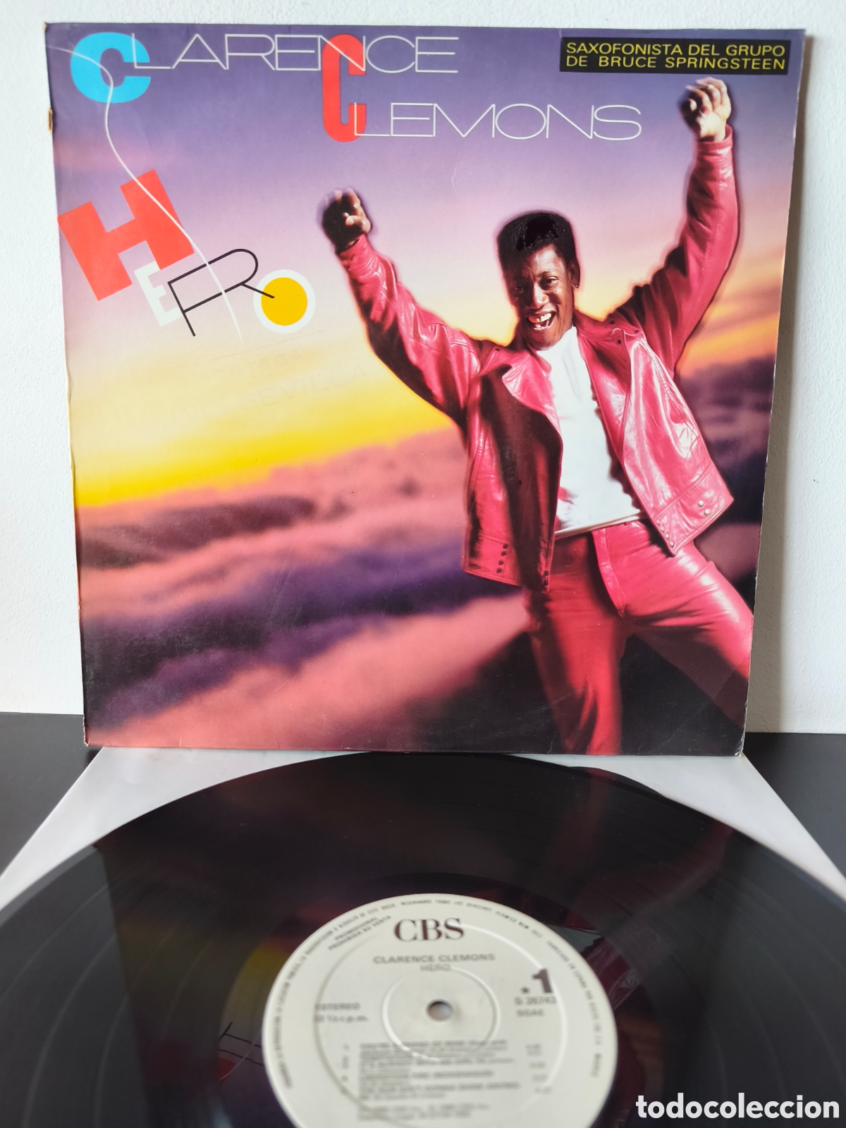 Discos de vinilo: Clarence Clemons ​Hero : CBS &ndash; S 26743 Vinilo, LP, &Aacute;lbum -Espa&ntilde;a ​1985 PROMO: Rock / Pop / Funk LA.4