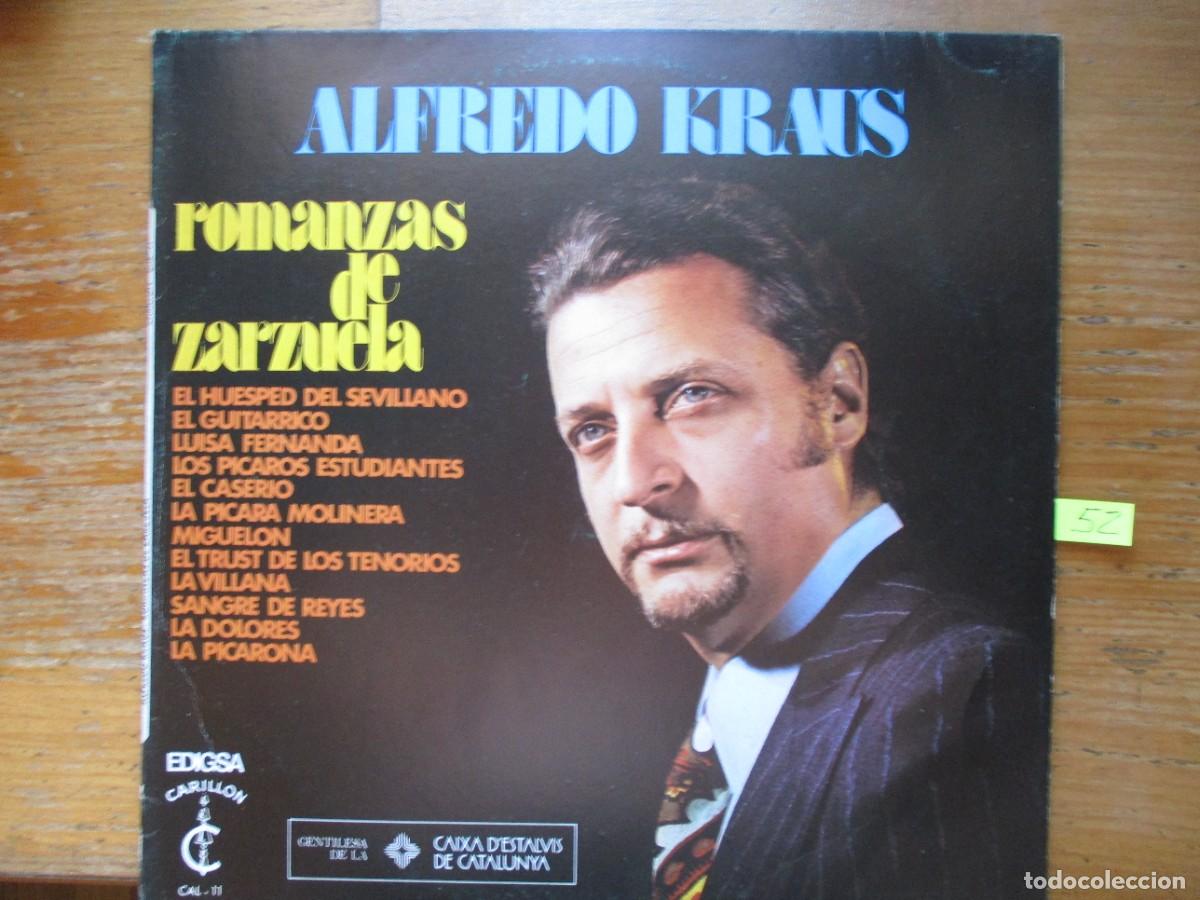 Discos de vinilo: DISCO LP , ALFREDO KRAUS , ROMANZAS DE ZARZUELA , BUEN ESTADO VER FOTOS