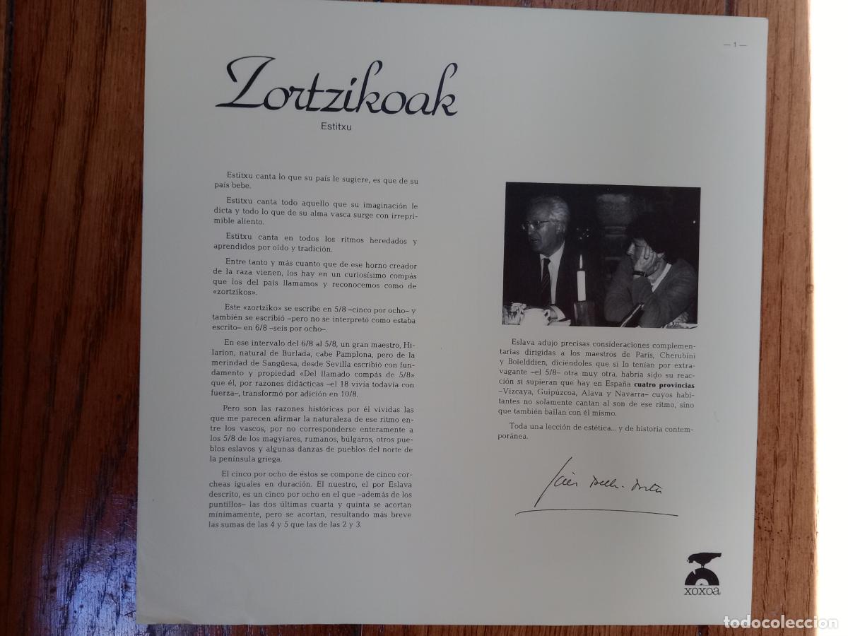 Discos de vinilo: Estitxu - zortzikoak - Foto 3