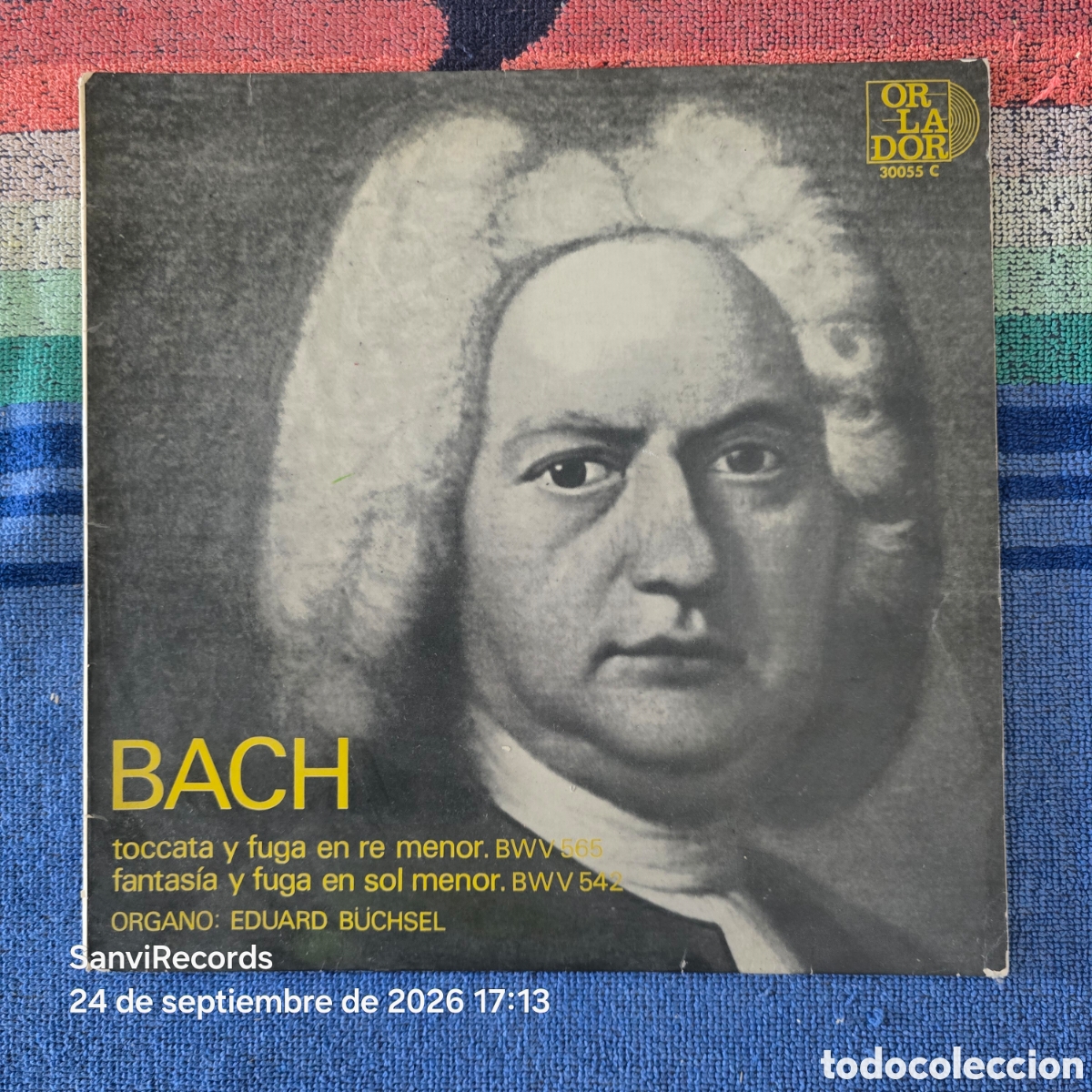 Discos de vinilo: [LP] BACH - B&Uuml;CHSEL: TOCCATA Y FUGA EN RE MENOR - FANTASIA Y FUGA EN SOL MENOR (ORLADOR) (1965)