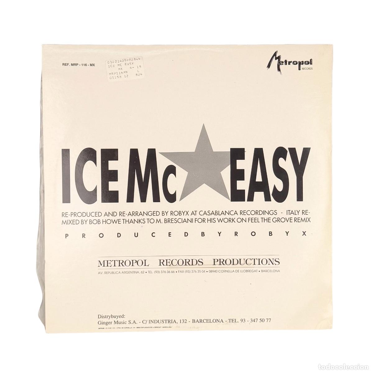 Discos de vinilo: MAXI LP. ICE MC. Easy (VG+/VG+) - Foto 2