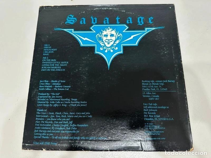 Discos de vinilo: Savatage - Sirens LP - Foto 2