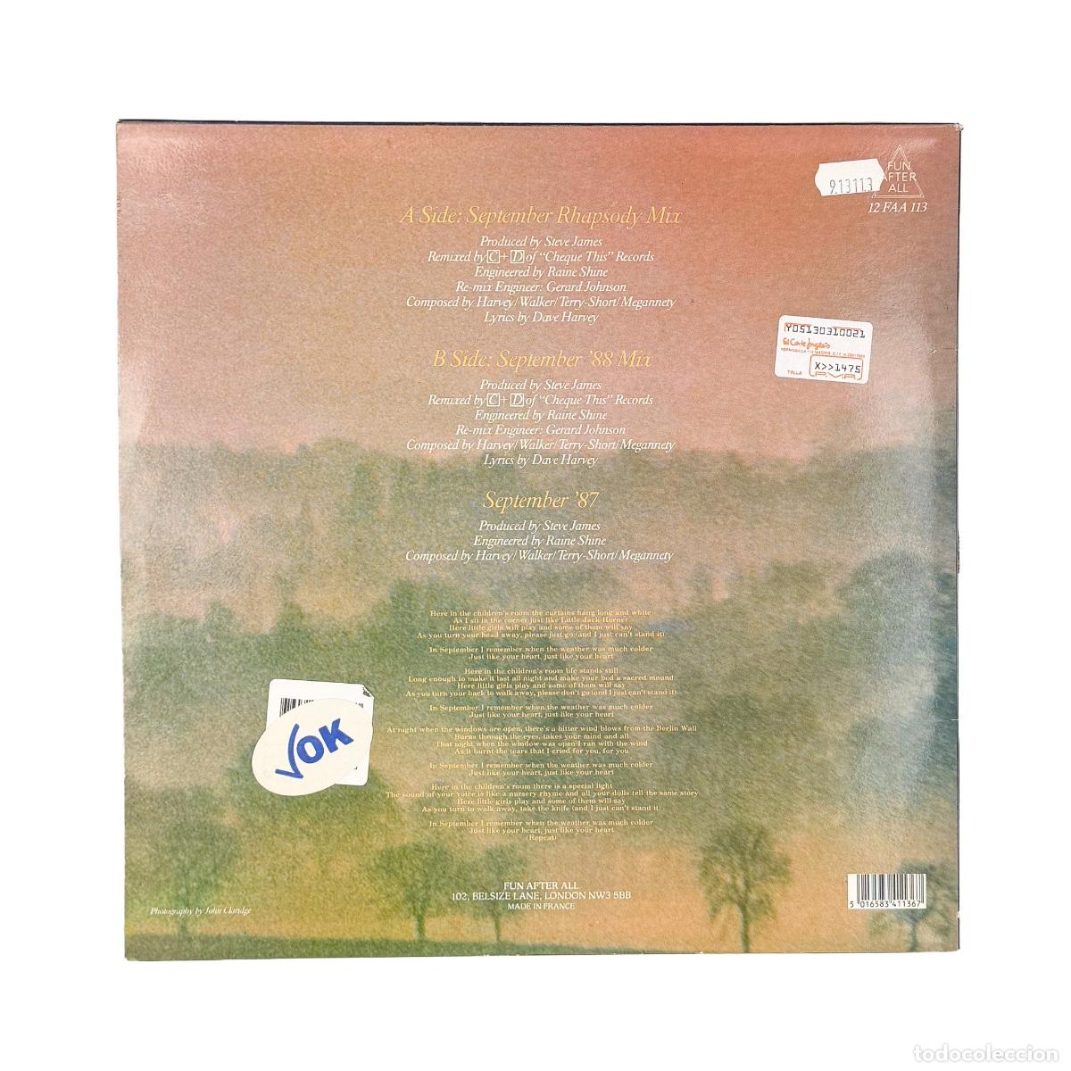 Discos de vinilo: MAXI LP. Cast Of Thousands. September (VG/VG+) - Foto 2