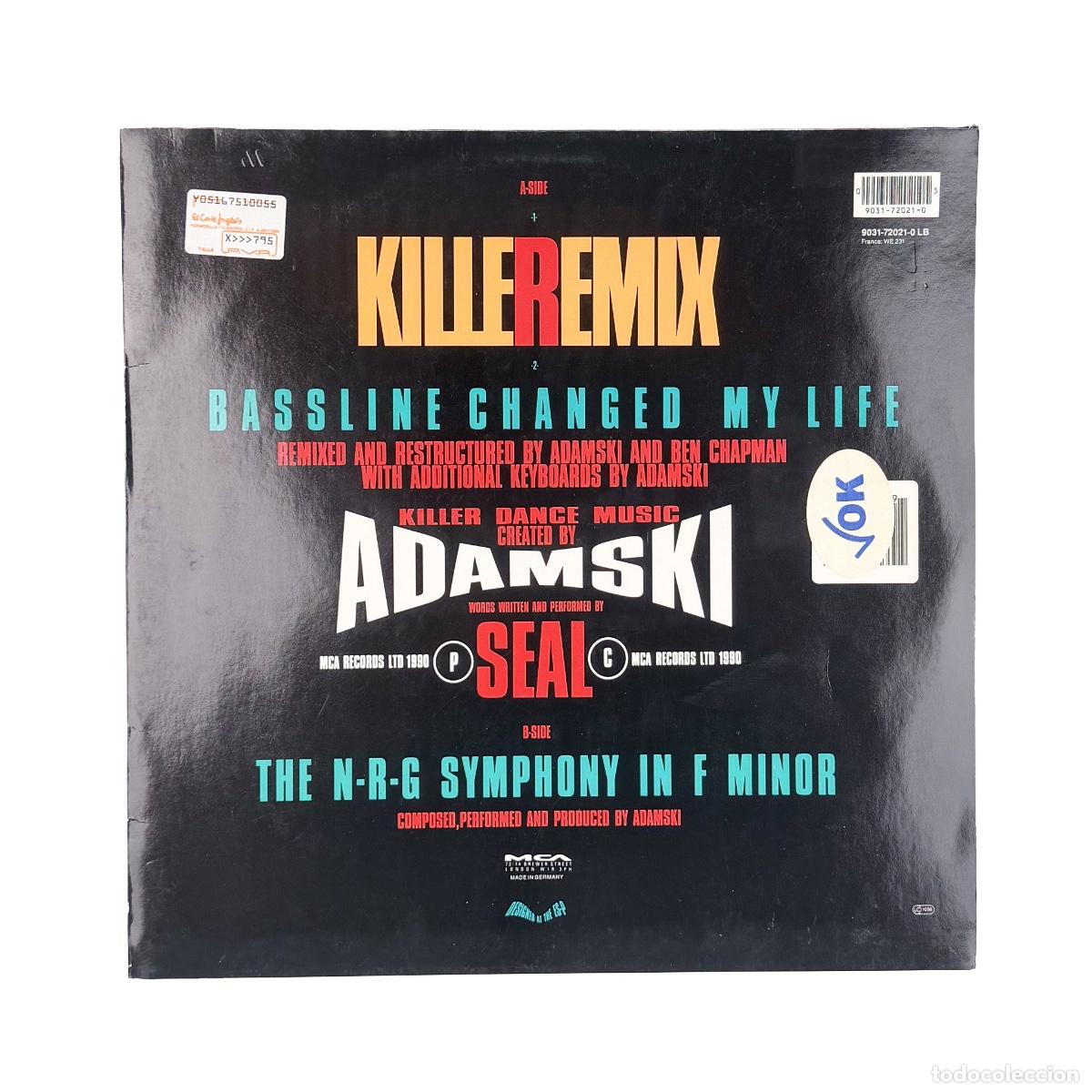 Discos de vinilo: MAXI LP. Adamski. Killeremix (VG+/VG+) - Foto 2