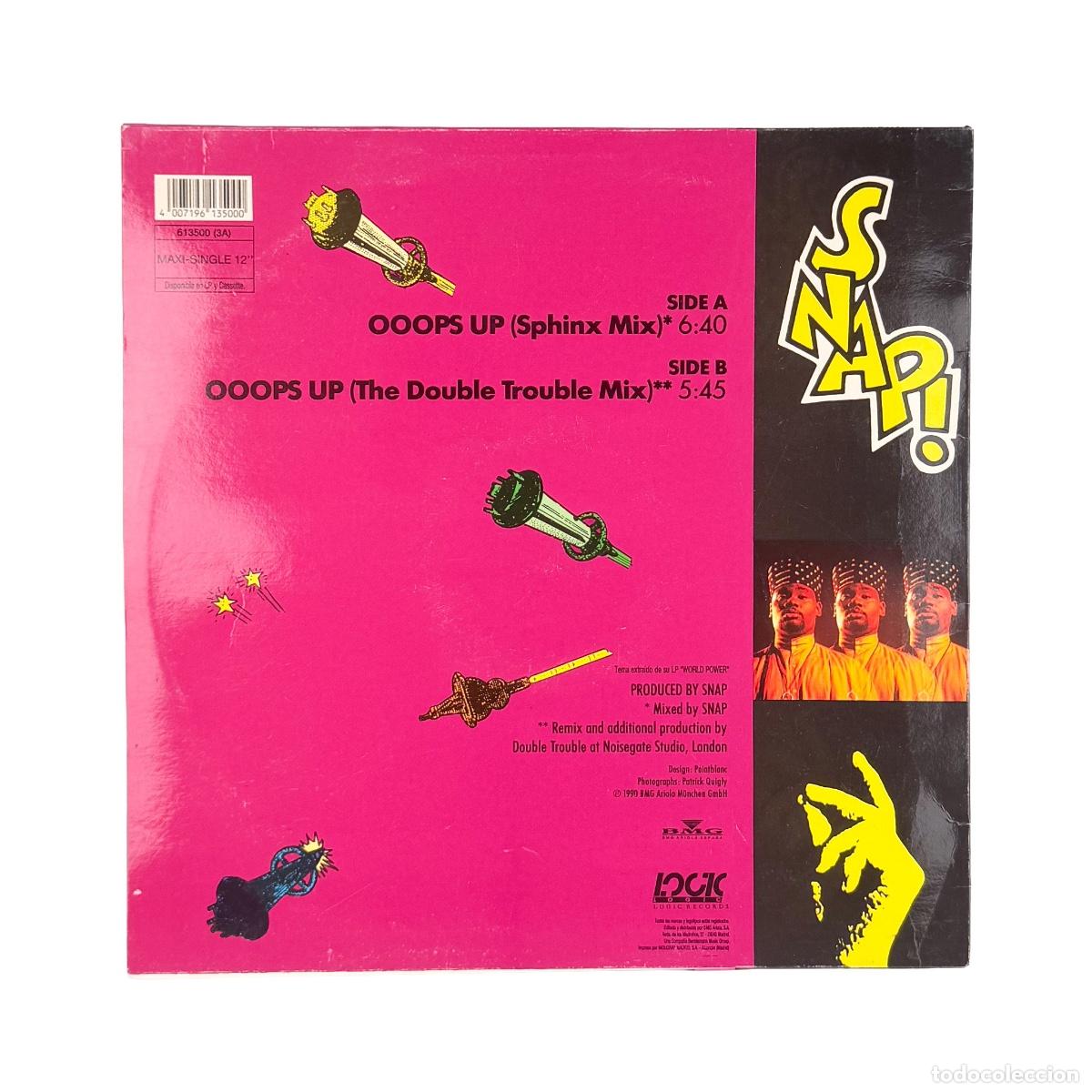 Discos de vinilo: MAXI LP. Snap!. Ooops Up (VG/VG+) - Foto 2