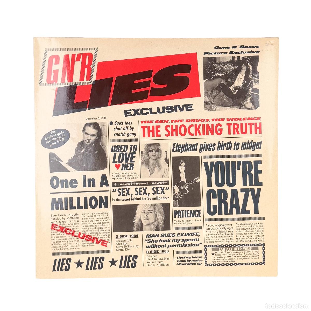 Vinyl records: LP. Guns N' Roses. G N' R Lies (VG/VG+)