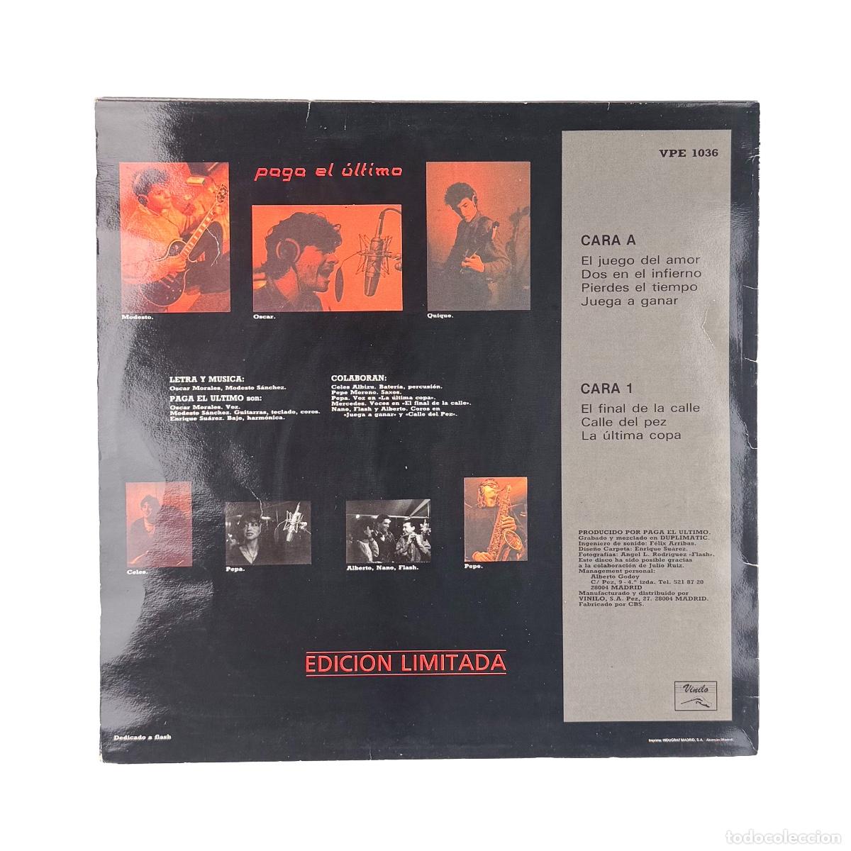 Discos de vinilo: LP. Paga el Ultimo. Al Final De La Calle (VG/VG+) - Foto 2