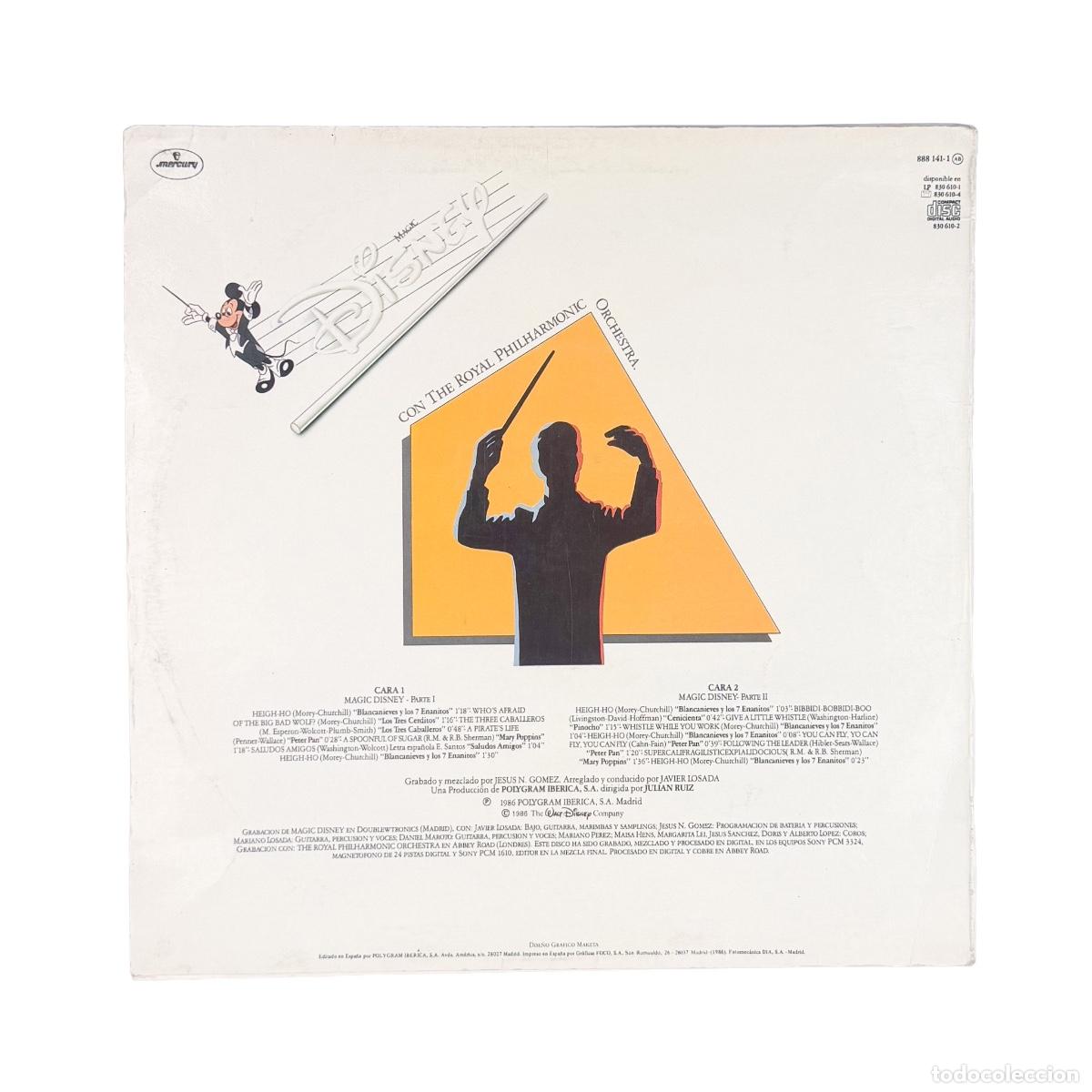 Discos de vinilo: MAXI LP. Royal Philharmonic Orchestra. MAGIC DISNEY (VG/VG) - Foto 2