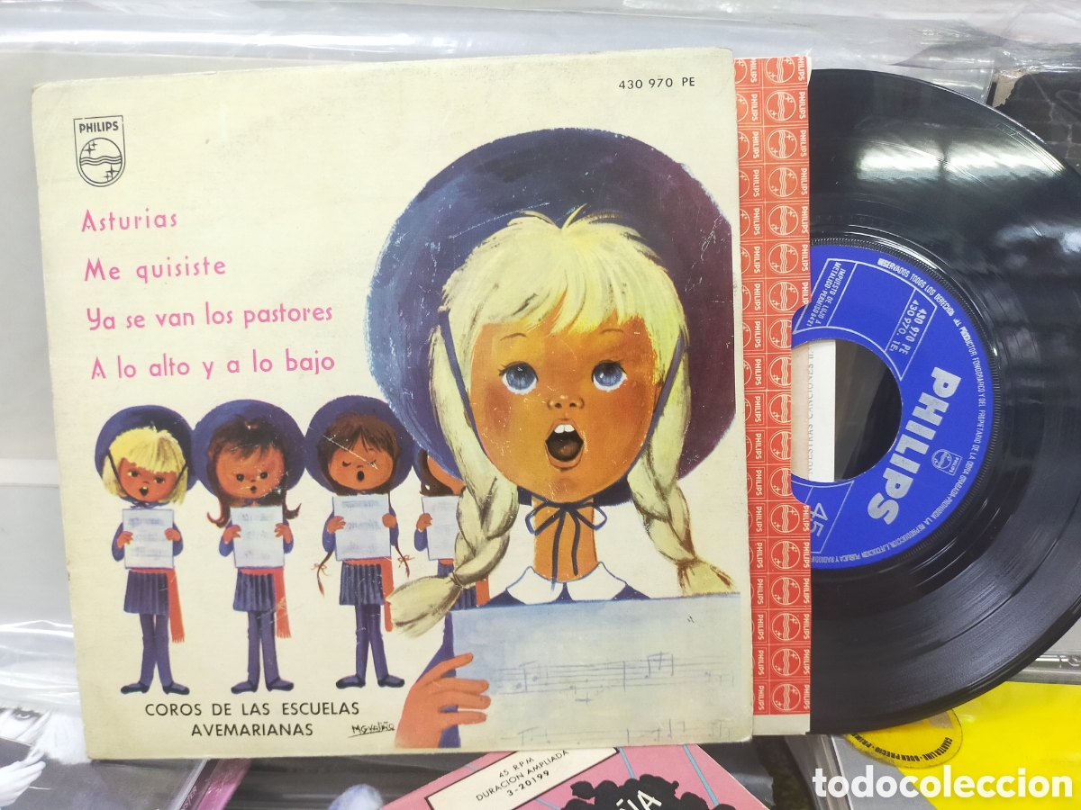 Discos de vinilo: Coros escuelas avemarianas ep nuestras canciones n&uacute;m.1 Asturias + 3 1963