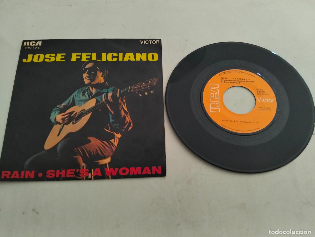 Discos de vinilo: DISCO SINGLE, JOSE FELICIANO, RAIN