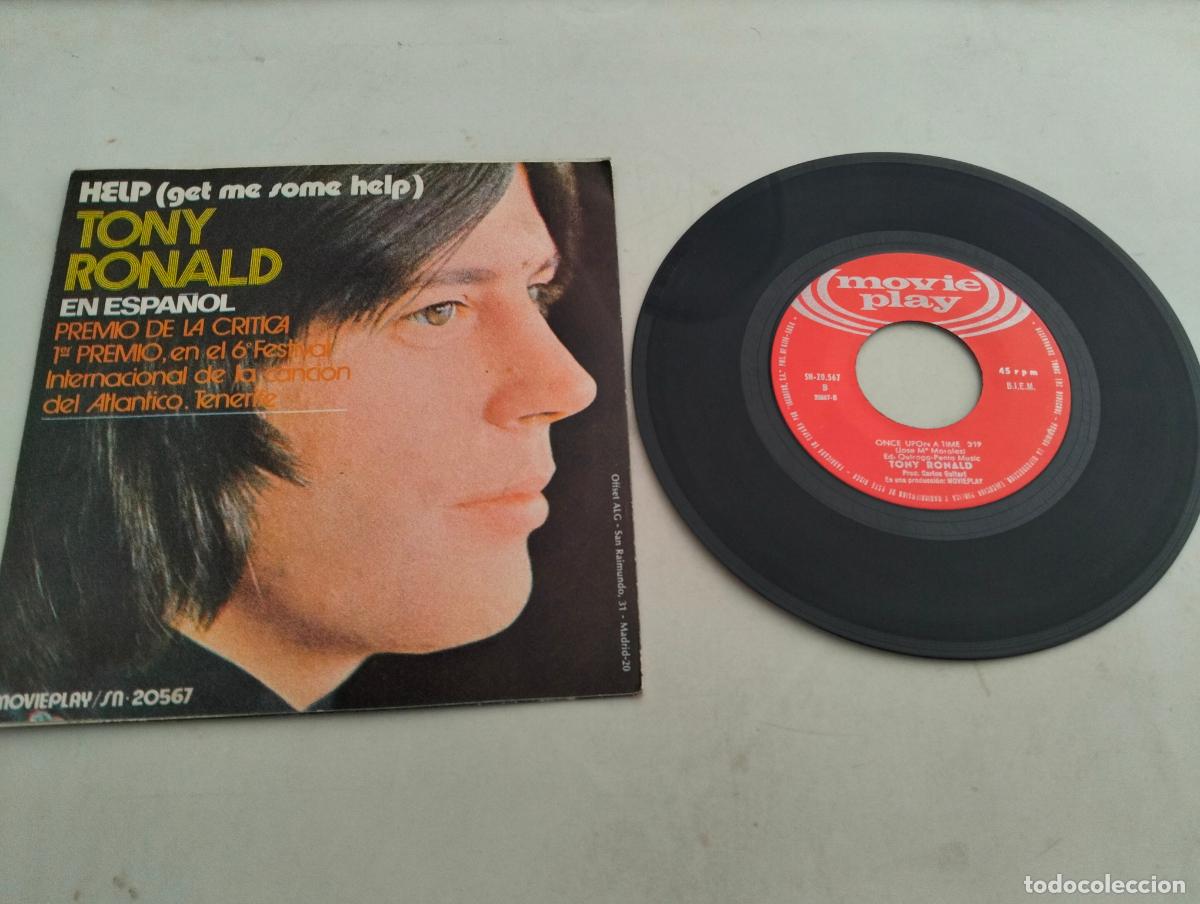 Discos de vinilo: DISCO SINGLE, TONY RONALD, HELP - Foto 2