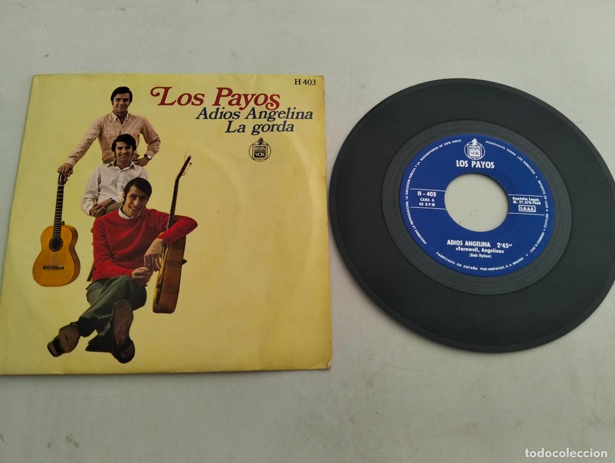 Discos de vinilo: DISCO SINGLE, LOS PAYOS, ADIOS ANGELINA