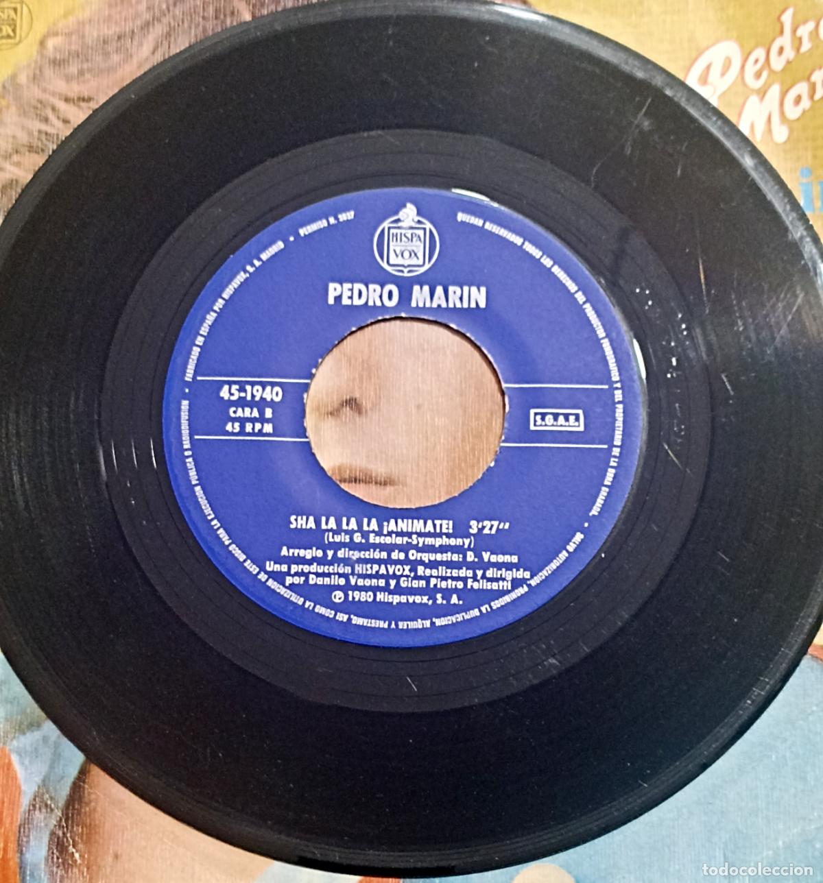 Discos de vinilo: SINGLE PEDRO MARIN - AIRE - HISPAVOX 1980 - Foto 4
