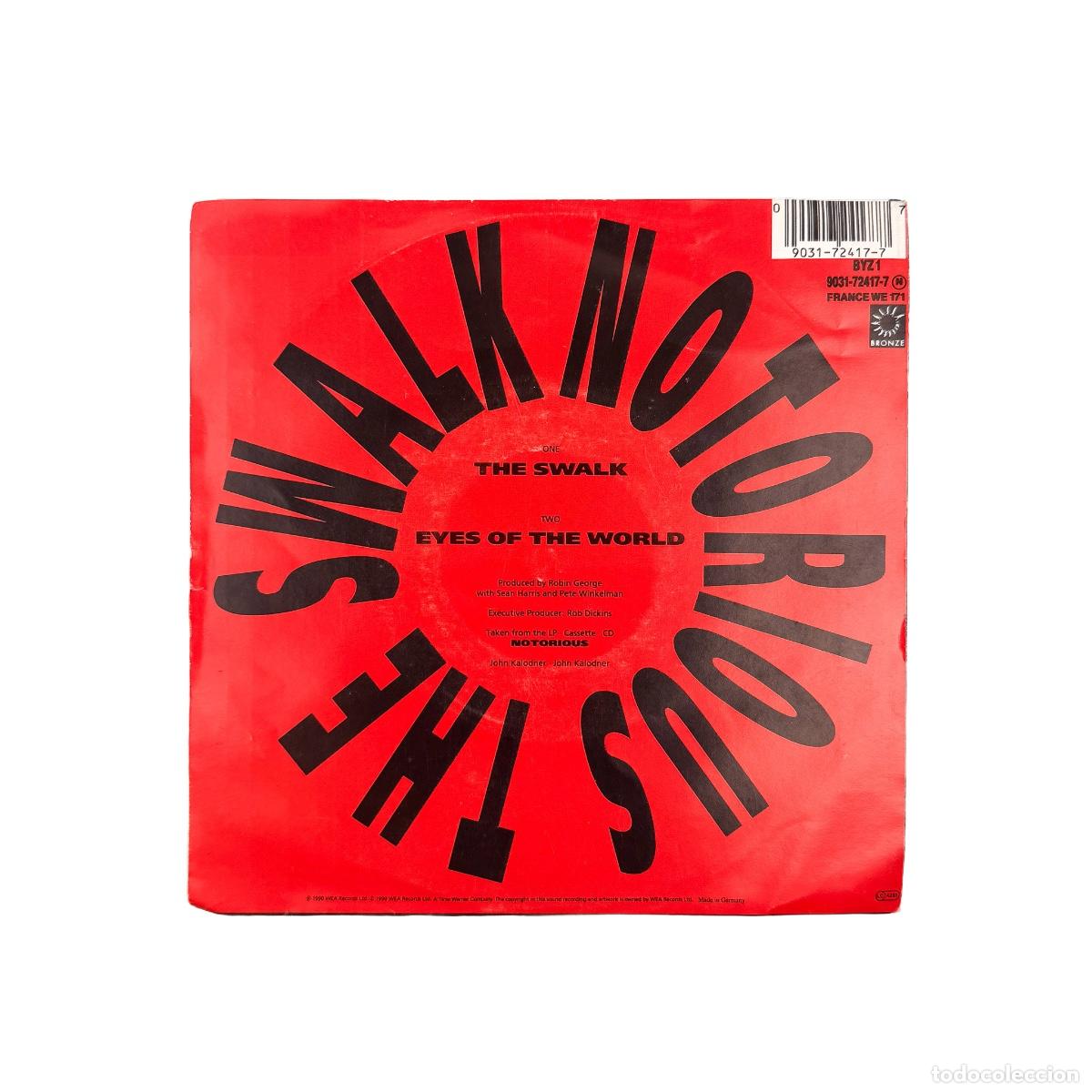 Discos de vinilo: SINGLE. Notorious. The Swalk (VG/VG) - Foto 2