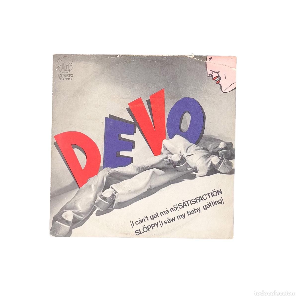 Discos de vinilo: SINGLE. Devo. (I Can't Get Me No) Satisfaction / Sloppy (I Saw My Baby Getting) (VG/G)