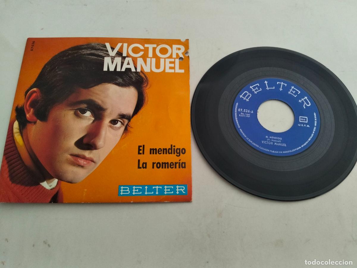 Discos de vinilo: DISCO SINGLE, VICTOR MANUEL, EL MENDIGO - Foto 1