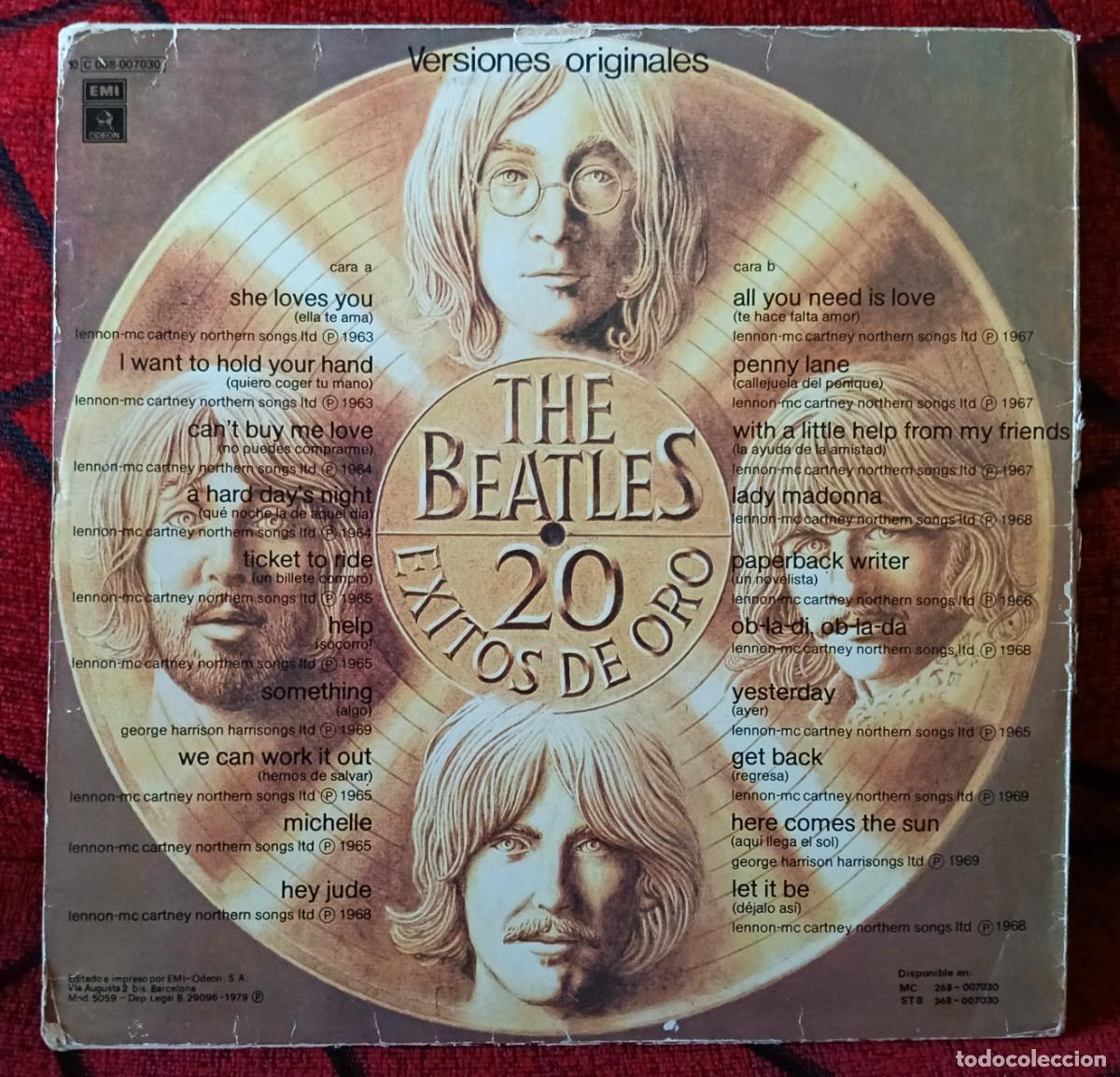 Discos de vinilo: THE BEATLES ** 20 EXITOS DE ORO ** VINILO LP 1979 - Foto 2