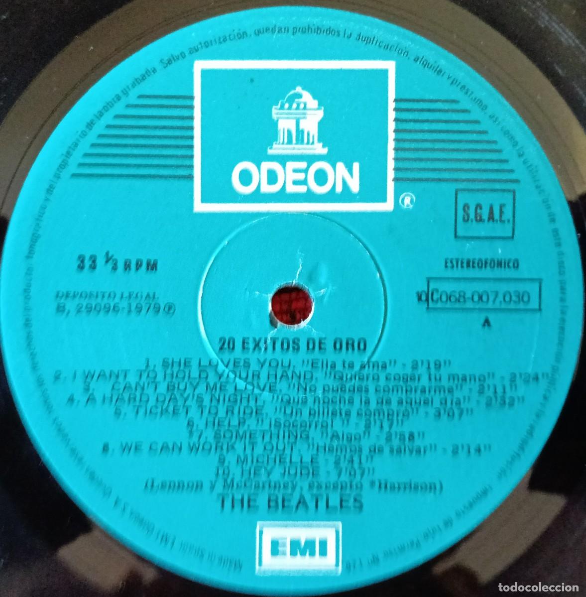 Discos de vinilo: THE BEATLES ** 20 EXITOS DE ORO ** VINILO LP 1979 - Foto 4