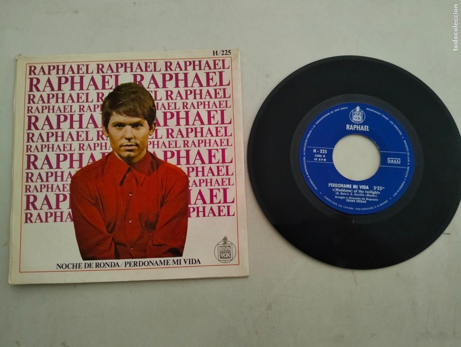 Discos de vinilo: DISCO SINGLE, RAPHAEL, NOCHE DE RONDA - Foto 2