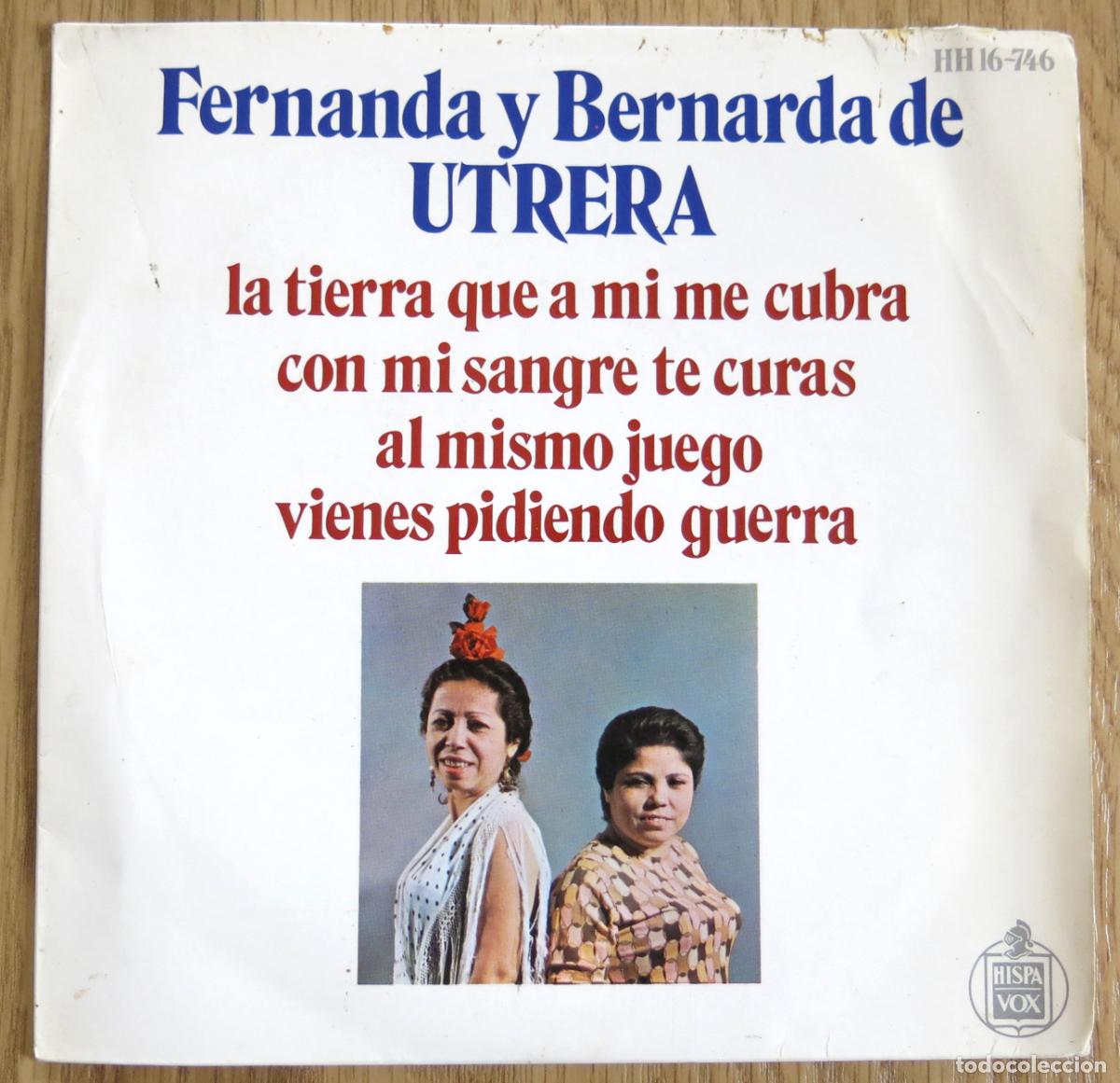 Discos de vinilo: EP FERNANDA Y BERNARDA DE UTRERA LA TIERRA QUE A MI ME CUBRA FLAMENCO