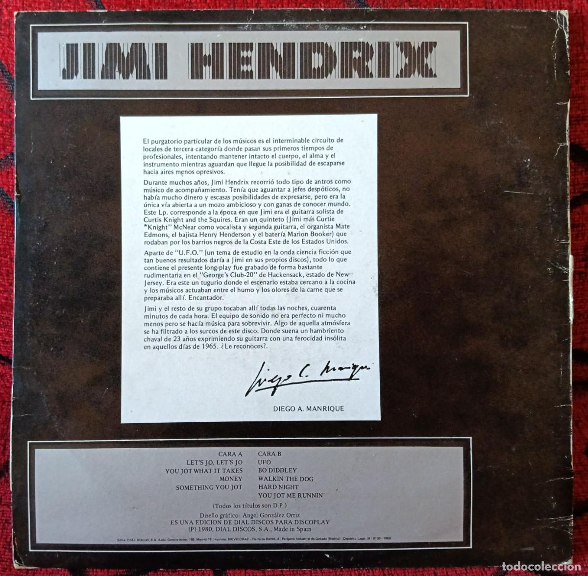 Discos de vinilo: JIMI HENDRIX ** Jimi Hendrix ** VINILO LP 1980 - Foto 2