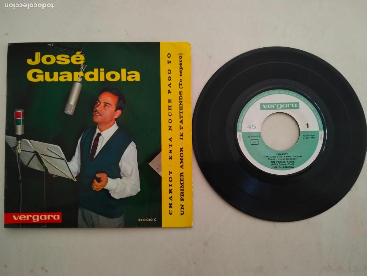 Discos de vinilo: DISCO SINGLE, JOSE GUARDIOLA, CHARIOT
