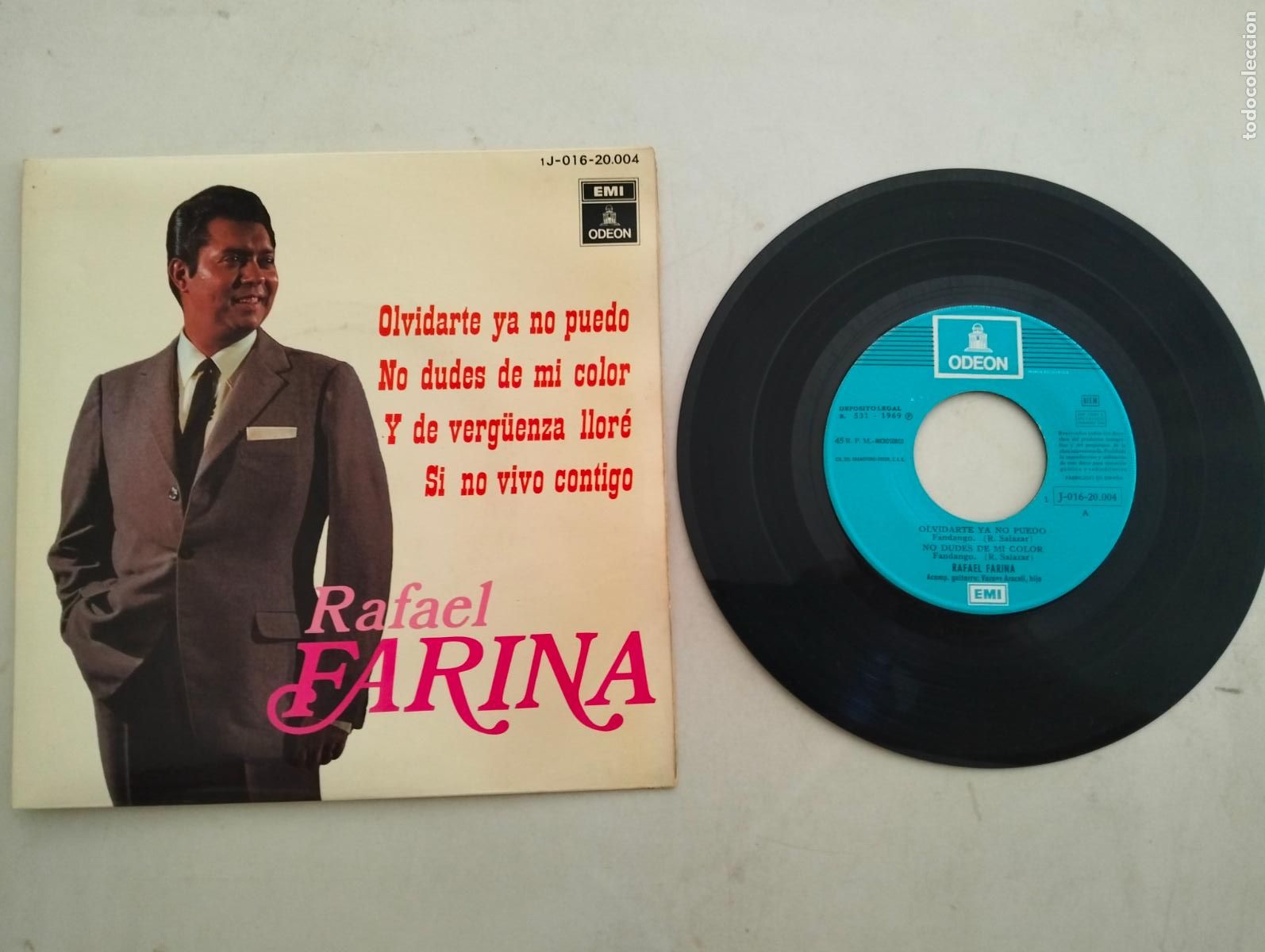 Discos de vinilo: DISCO SINGLE, RAFAEL FARINA, OLVIDARTE YA NO PUEDO