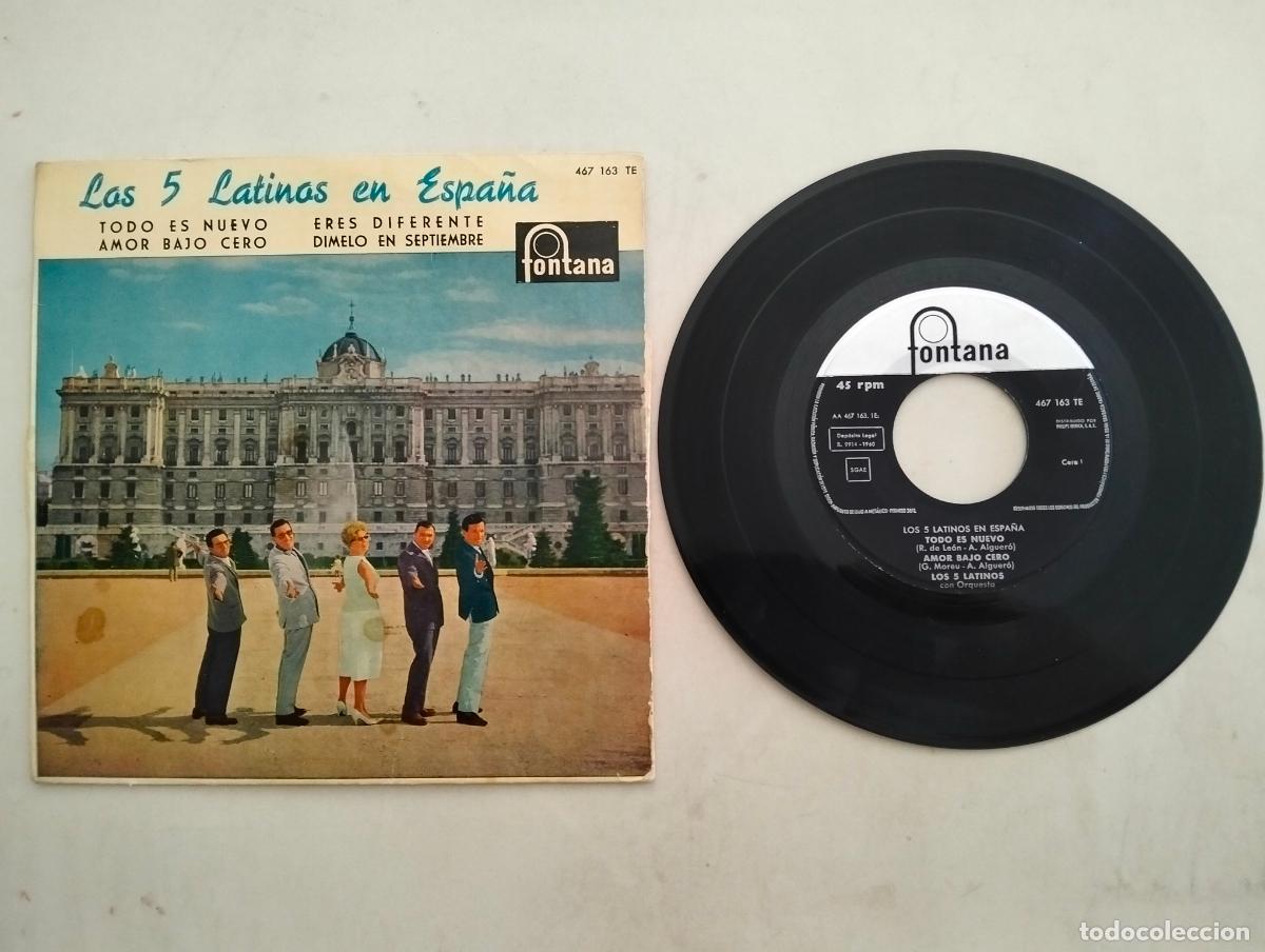 Discos de vinilo: DISCO SINGLE, LOS 5 LATINOS EN ESPA&Ntilde;A, TODO ES NUEVO