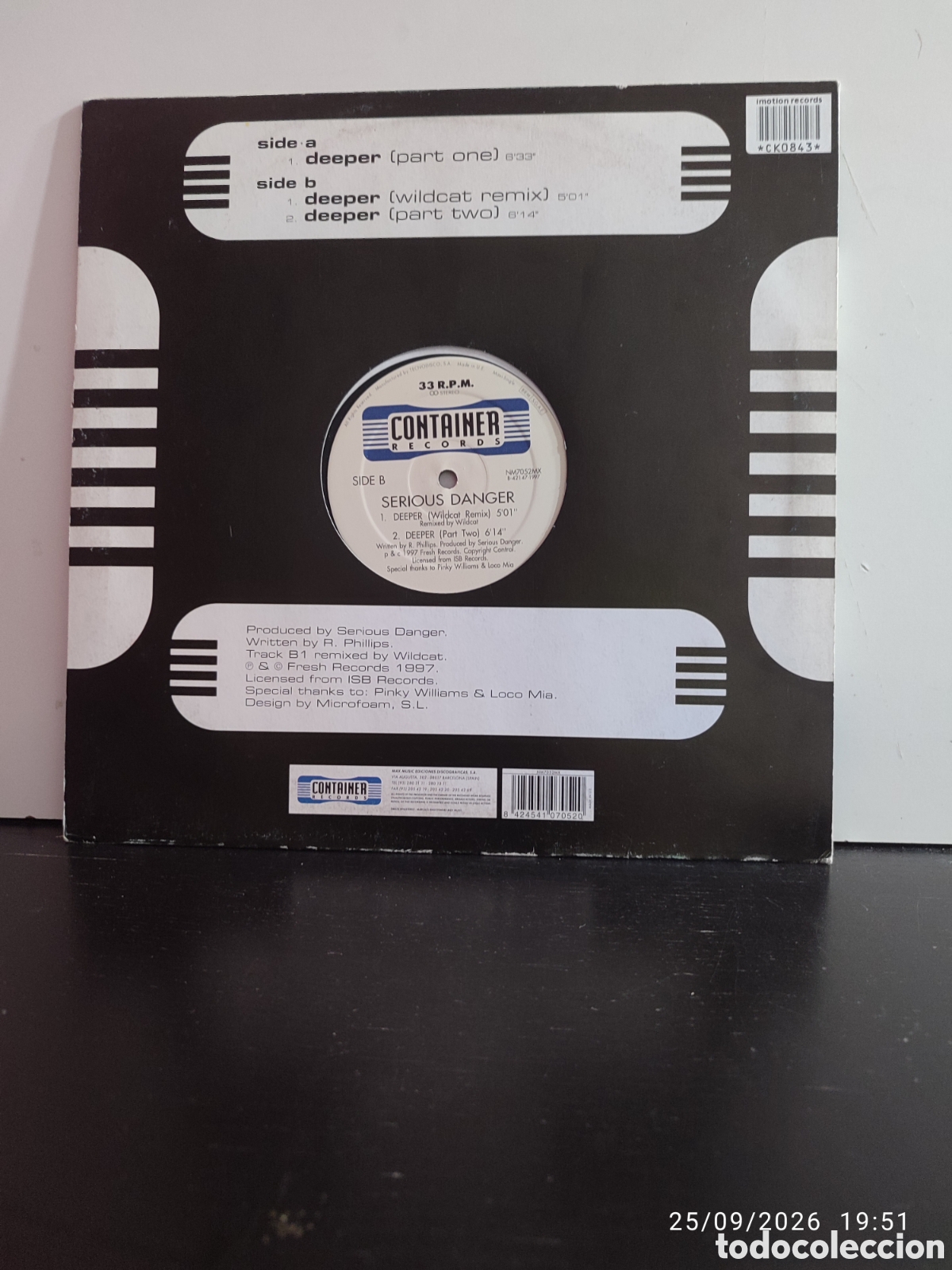 Discos de vinilo: Disco de vinilo CK0843 - Foto 2