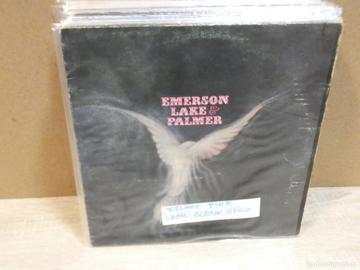 Discos de vinilo: ARKANSAS1980 BOXX797 LP LEVE USO AUN CORRECTO EMERSON LAKE & PALMER ISLAND PINK LABEL ALEMAN GFOLD