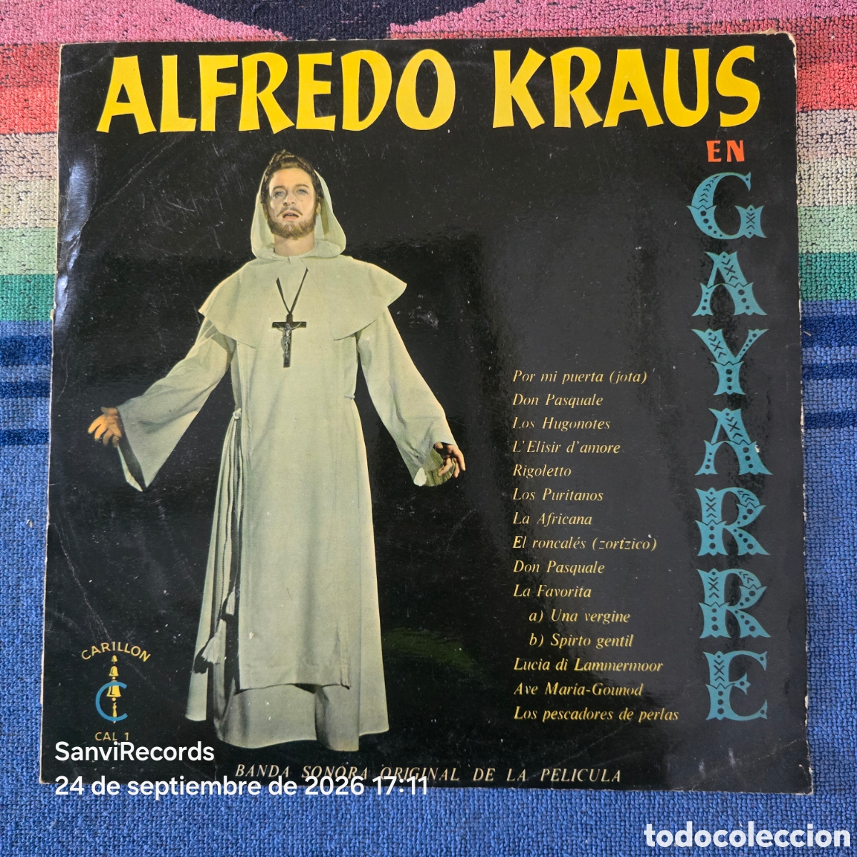 Discos de vinilo: [LP] ALFREDO KRAUS: GAYARRE (CARILLON) (1959)