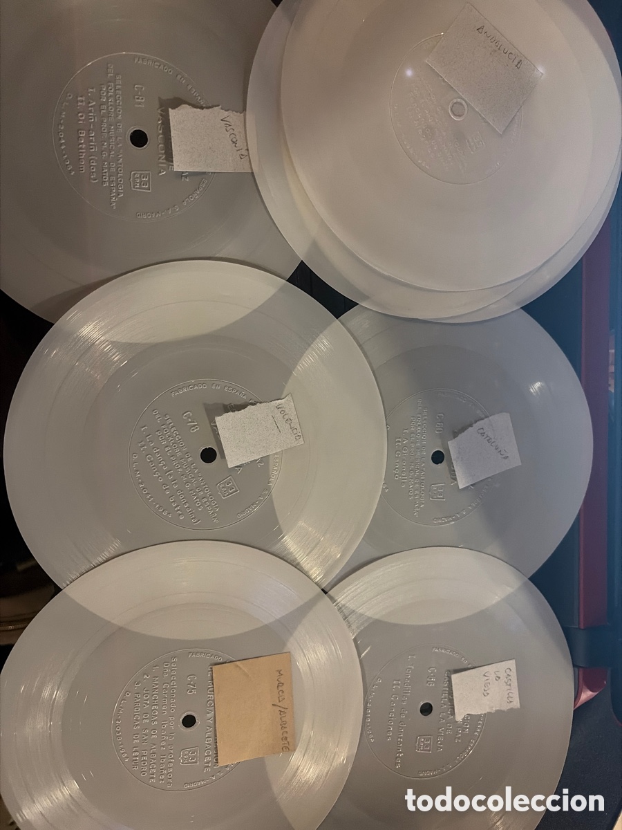 Vinyl-Schallplatten: COLECCION ESPA&Ntilde;A EN PAZ - COLECCION FLEXI DISCOS FOLK COMUNIDADES 10 SINGLES