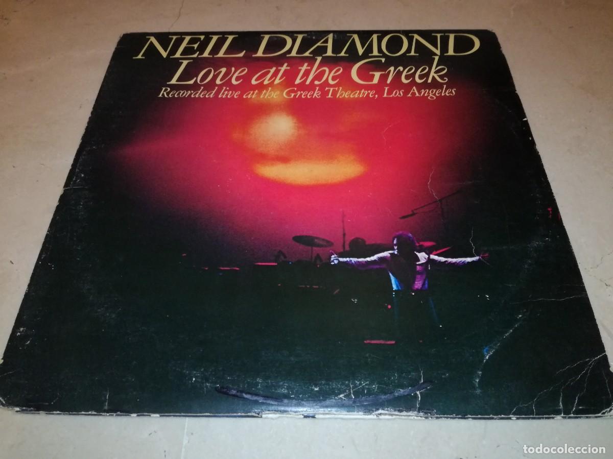 Discos de vinilo: NEIL DIAMOND-LOVE AT THE GREEK-DOBLE LP-CONTIENE LOS ENCARTES-ORIGINAL UK 1977